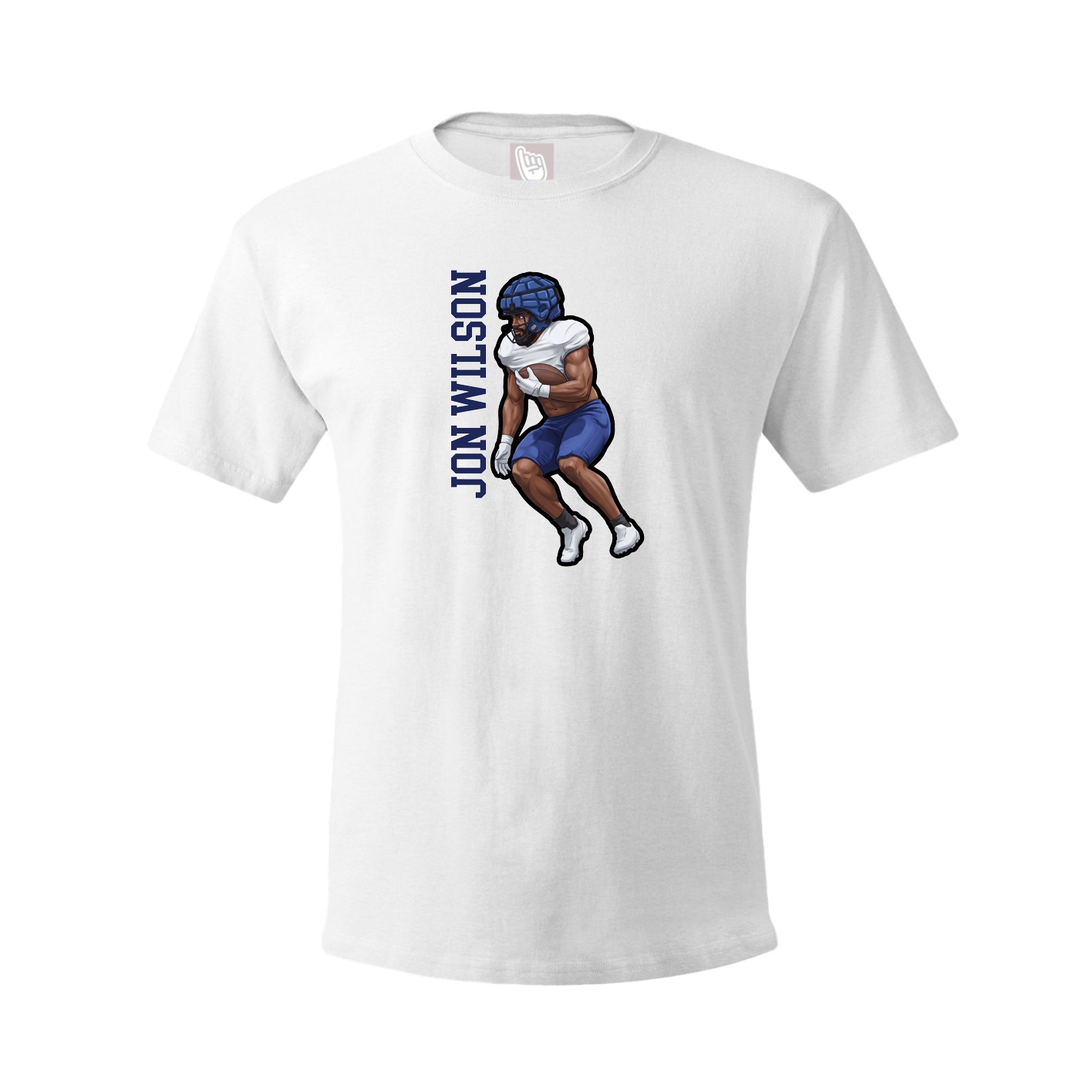 Youth Tee — Name Vertical in White
