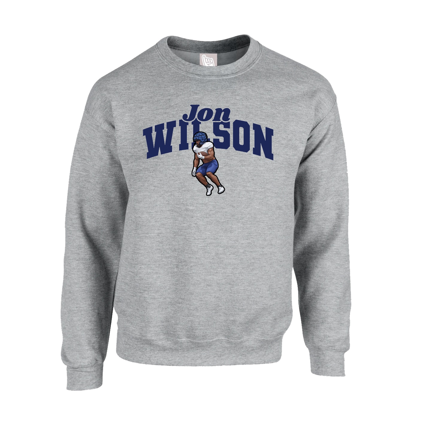 Fleece Crew — Signature Arch in Grey