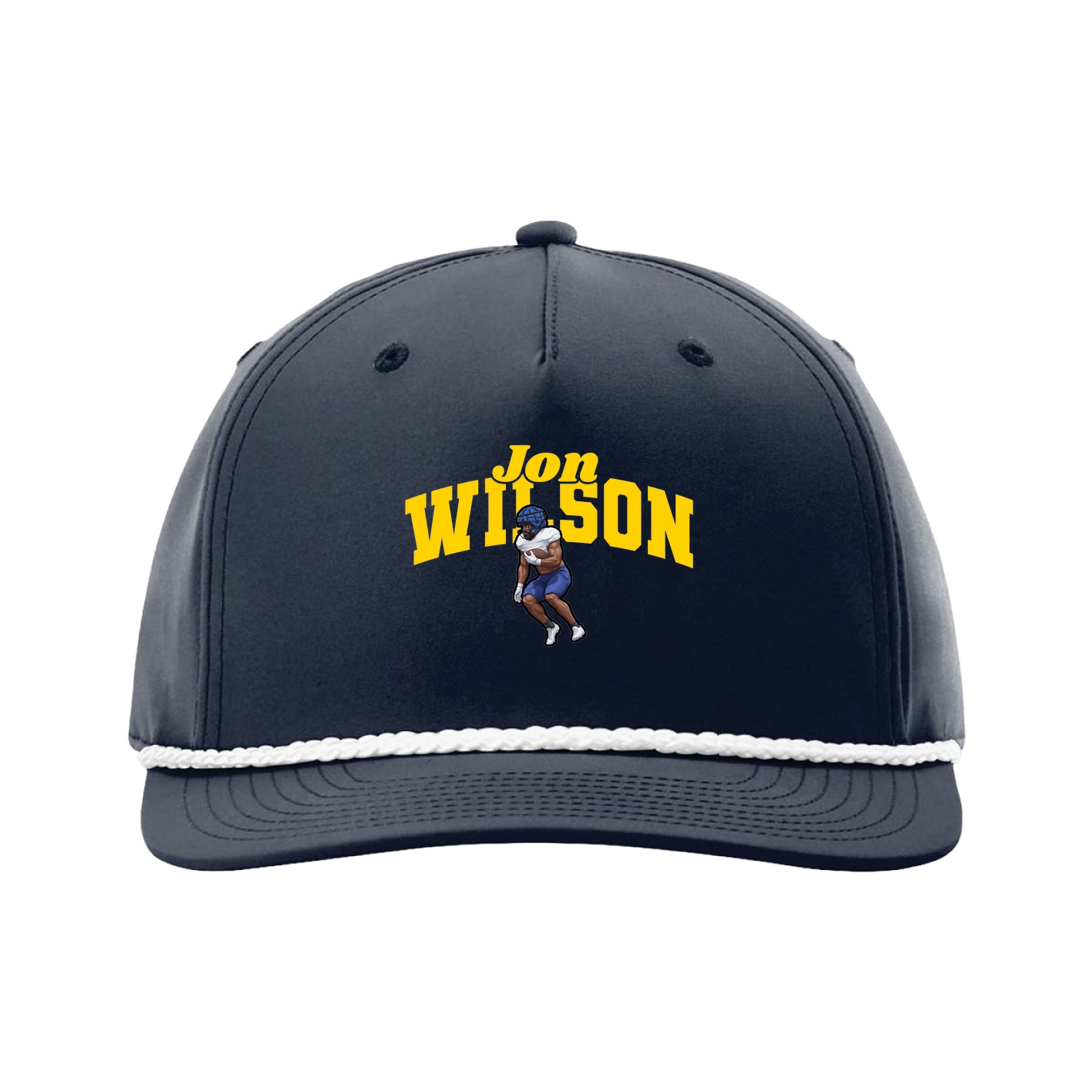 Five-Panel Classic Rope Cap — Signature Arch in Navy