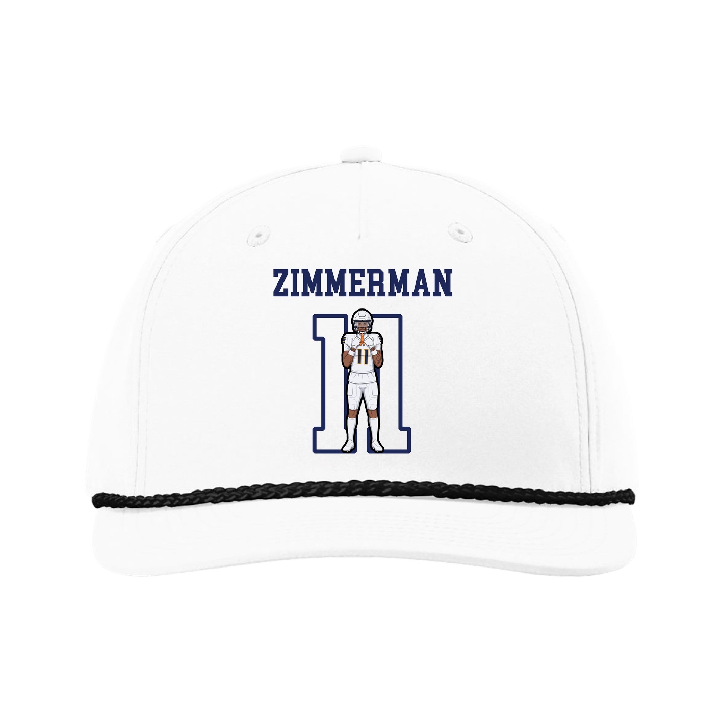 Five-Panel Classic Rope Cap — Shirsey in White