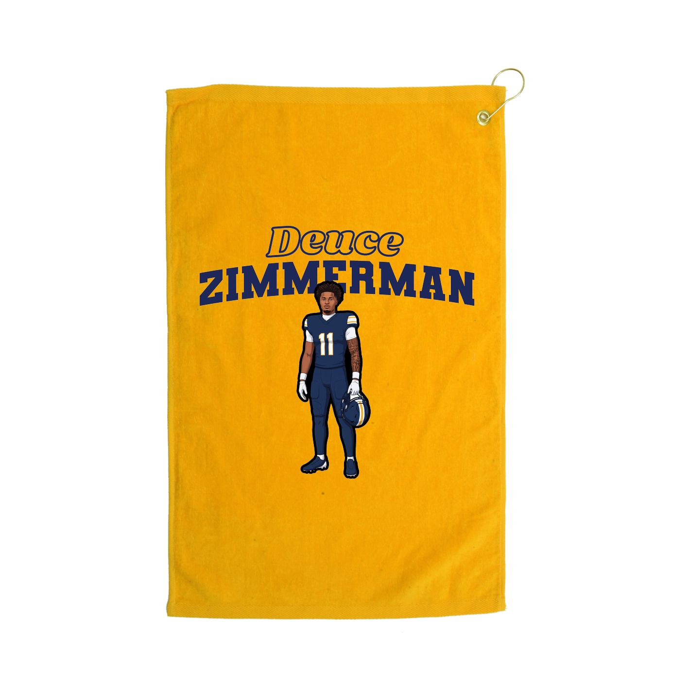 Golf Towel — Name Arch in Gold