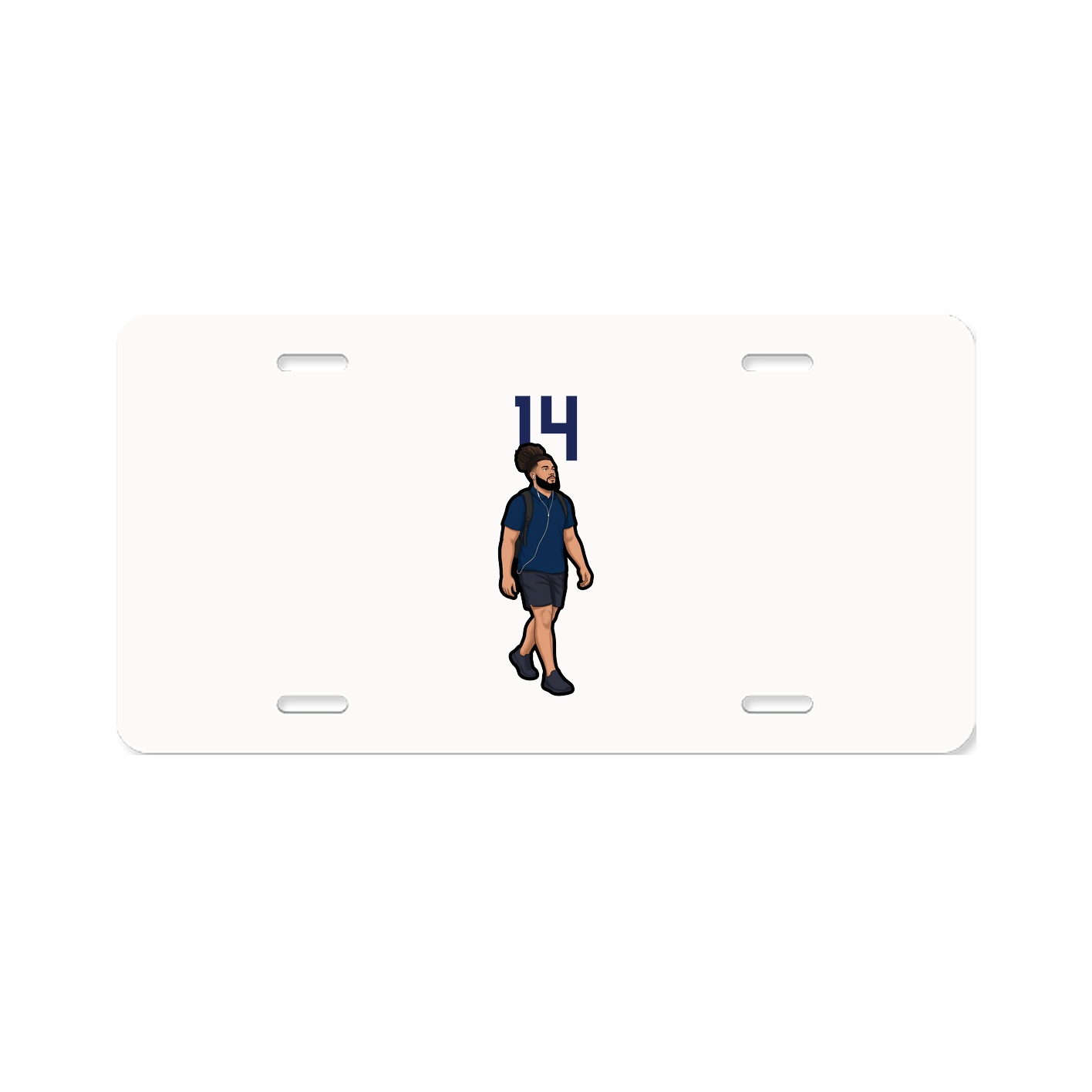 License Plate — Number Top in Classic