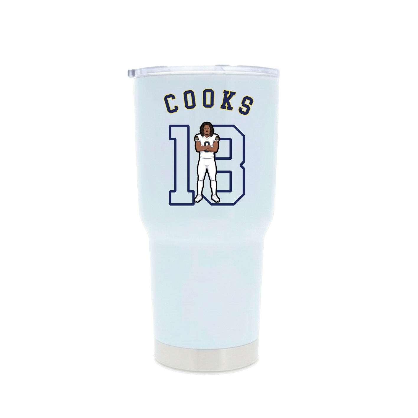 30oz Stainless Steel Tumbler — Shirsey Arch in White