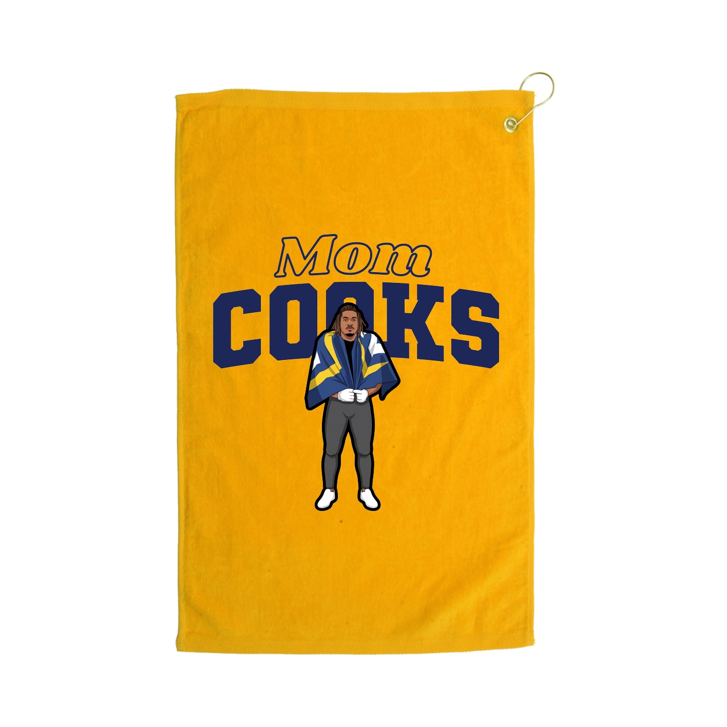 Golf Towel — Mothers Day Block in Gold
