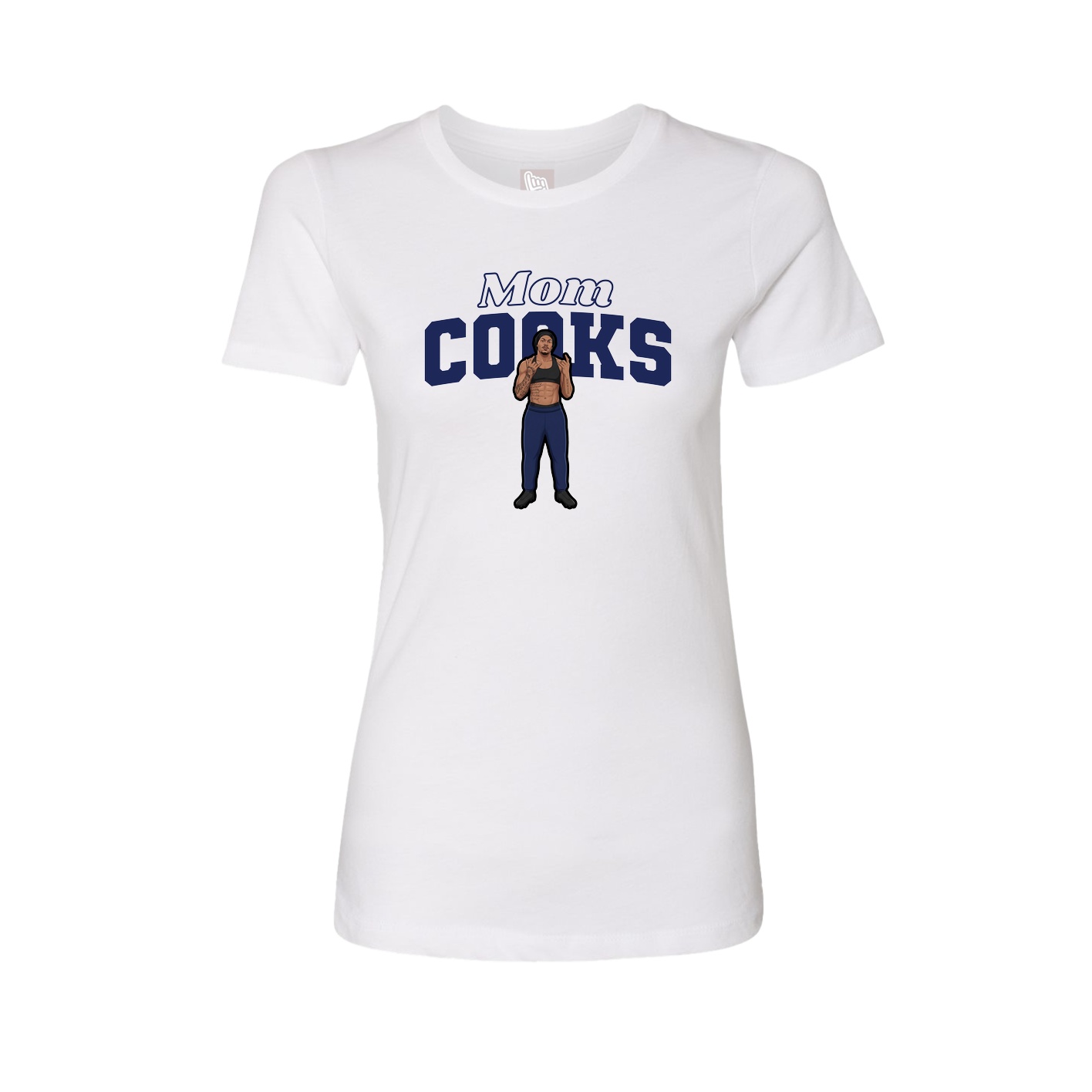 Womens Tee — Mothers Day Block in White
