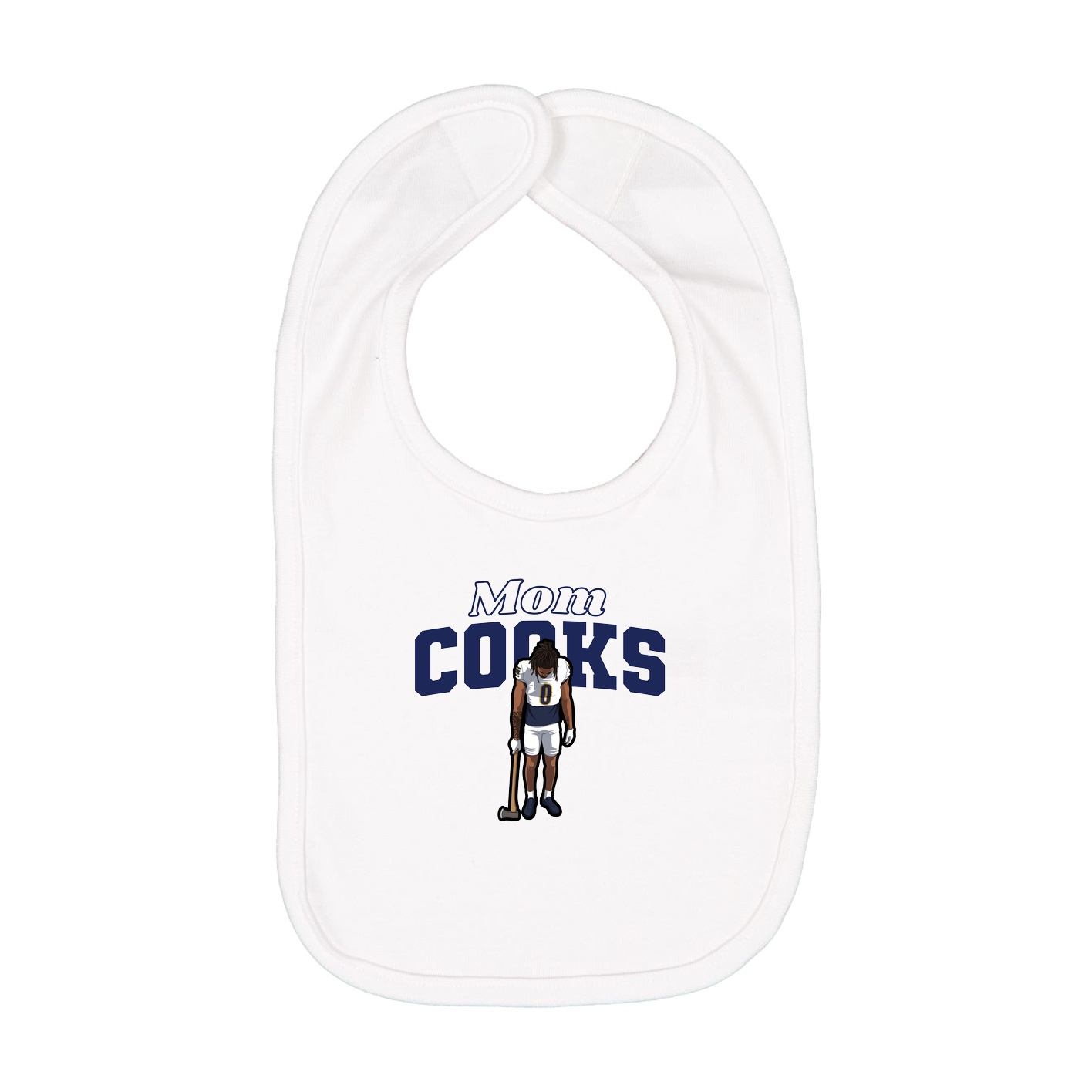 Infant Bib — Mothers Day Block in White