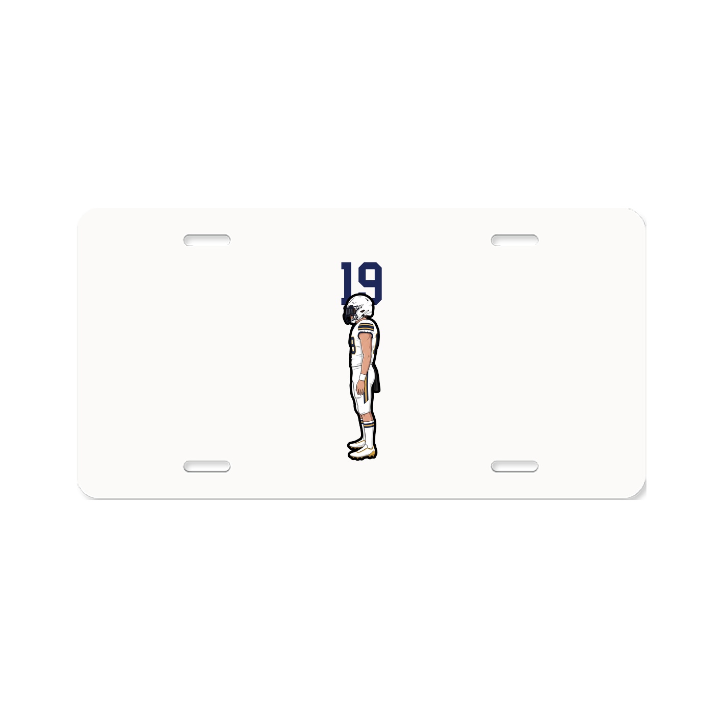 License Plate — Number Top in Classic