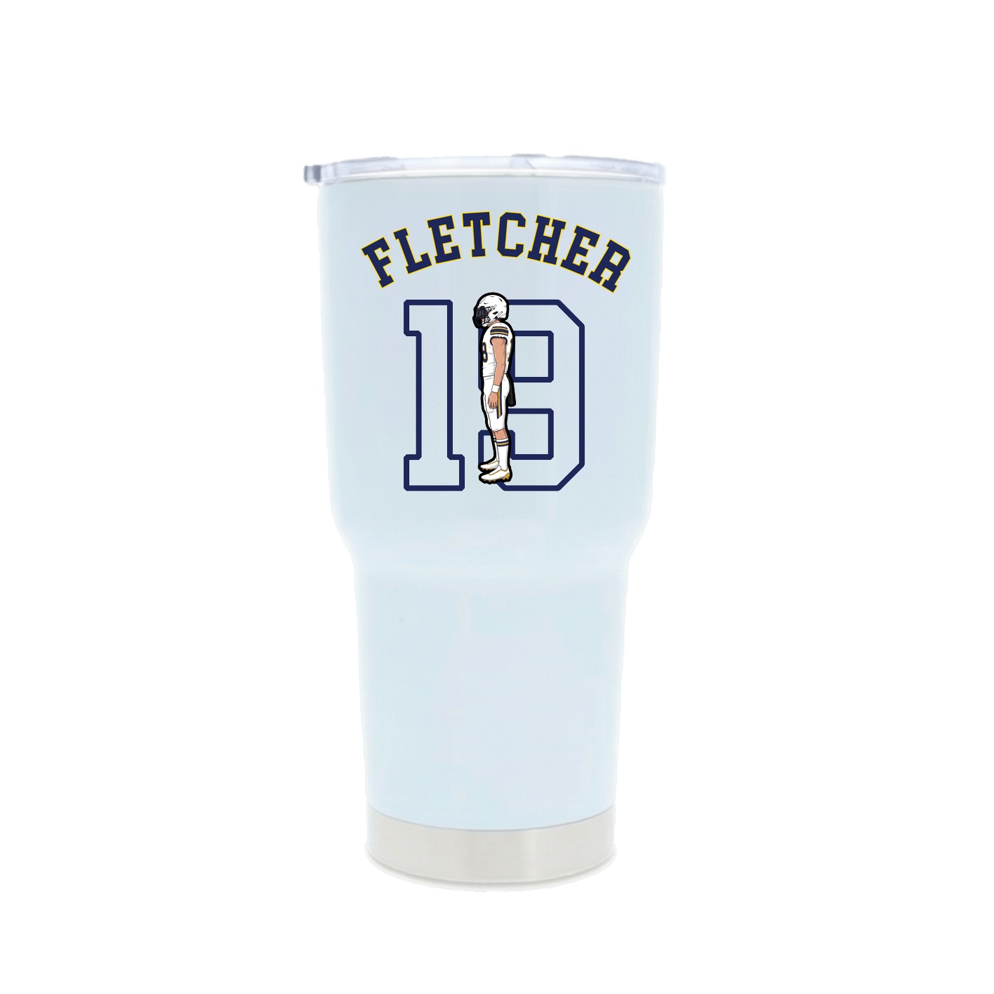 30oz Stainless Steel Tumbler — Shirsey Arch in White