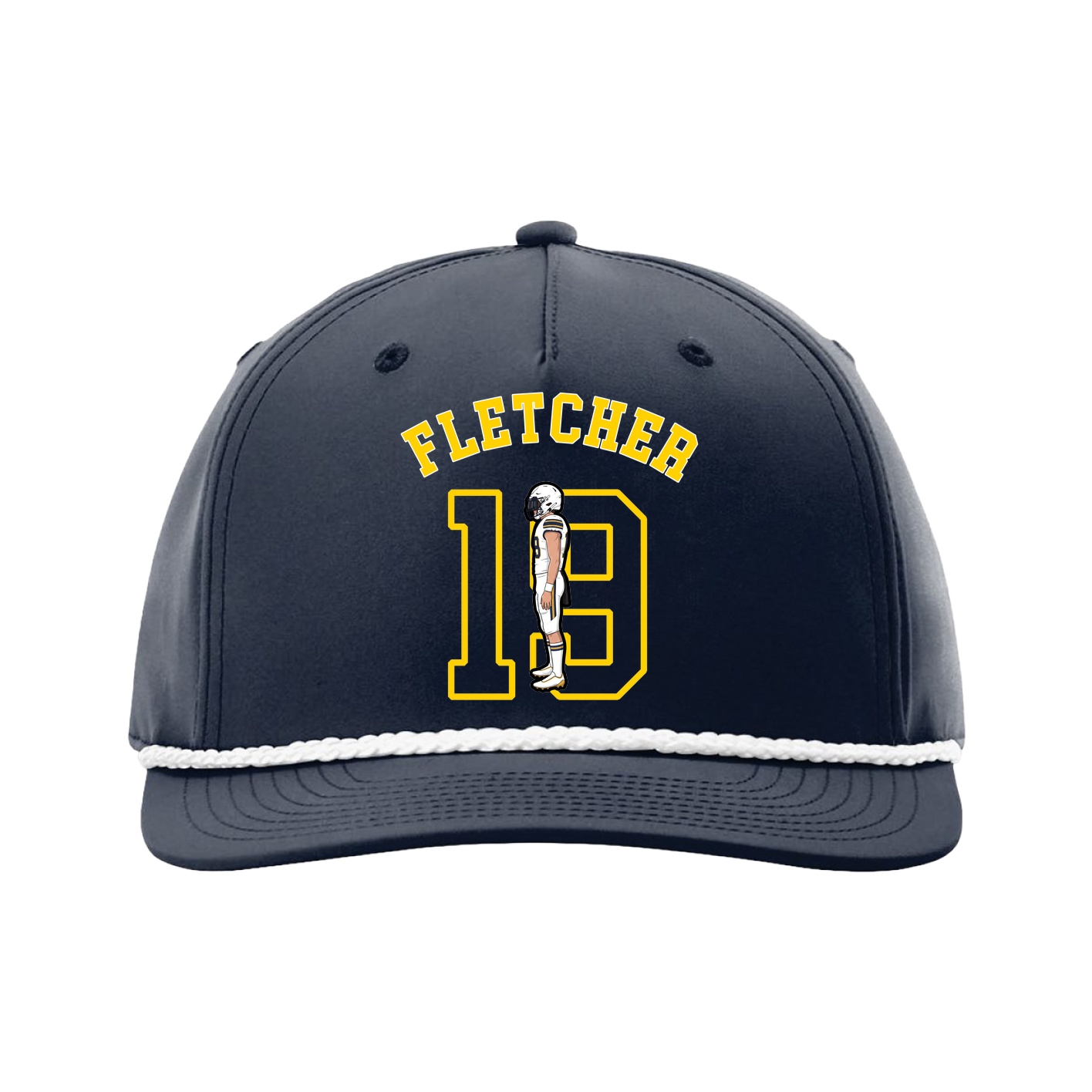 Five-Panel Classic Rope Cap — Shirsey Arch in Navy