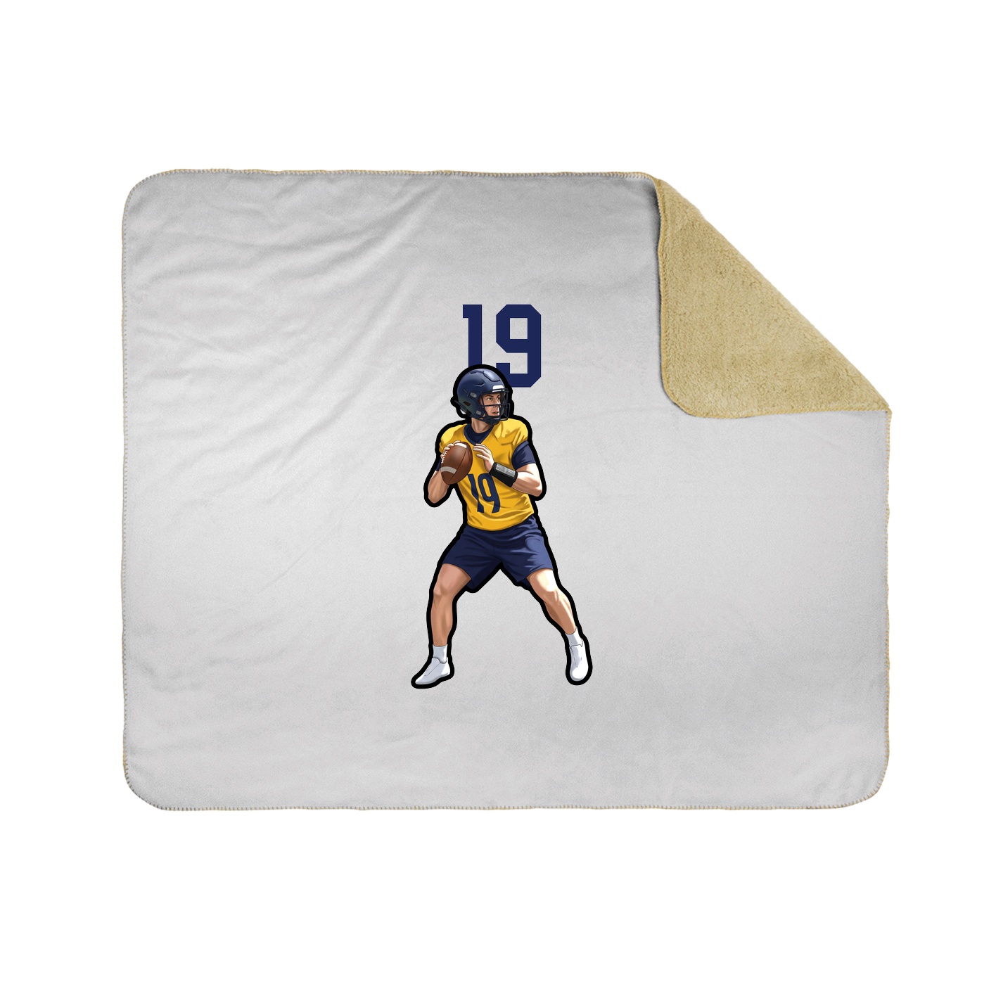 Throw Blanket — Number Top in White