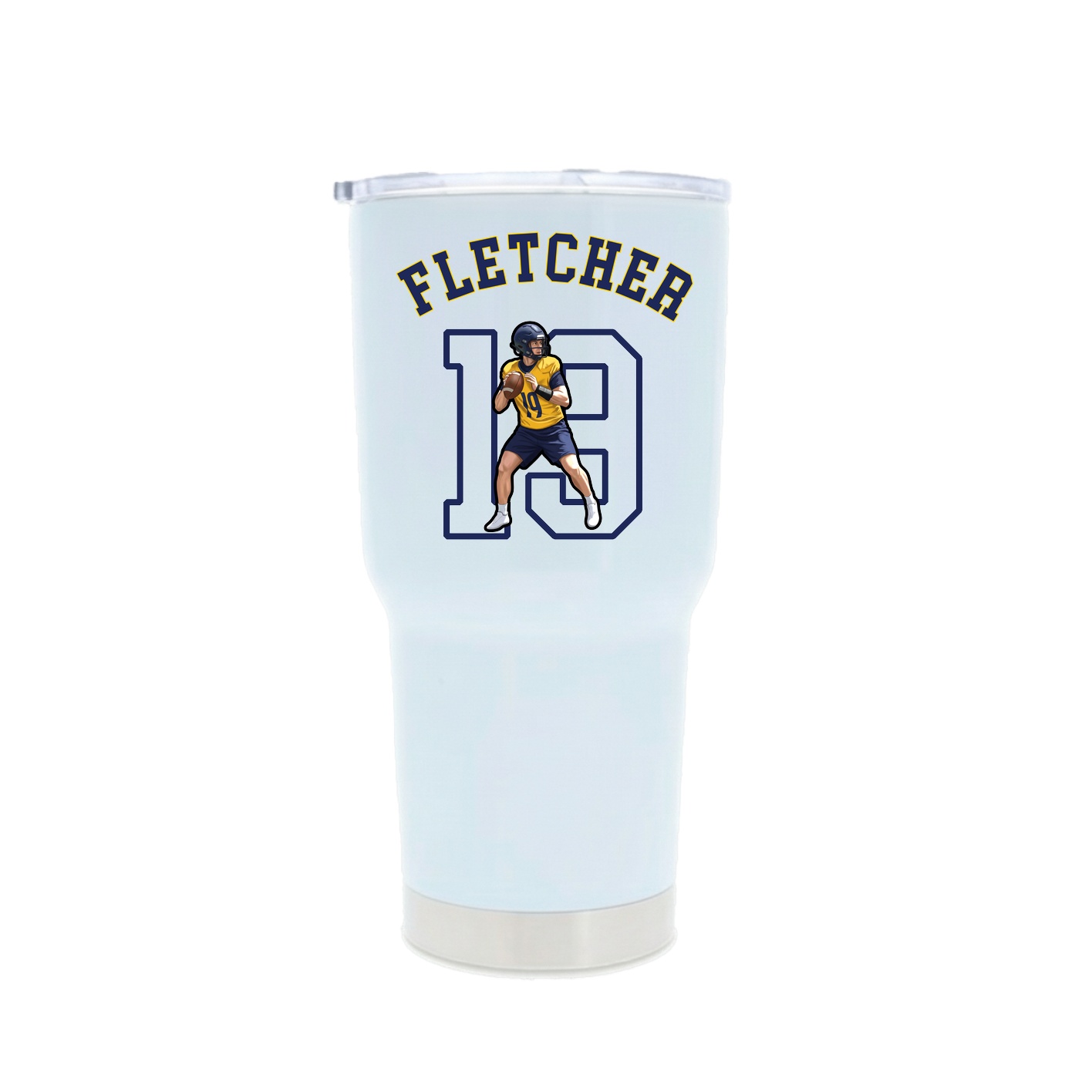 30oz Stainless Steel Tumbler — Shirsey Arch in White