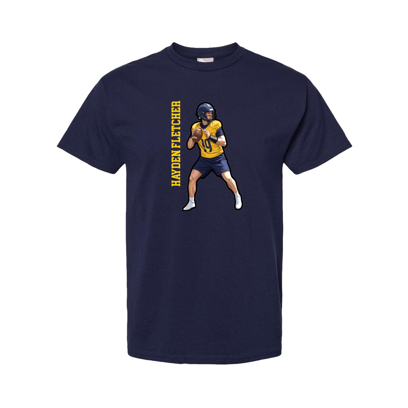 Youth Tee — Name Vertical in Navy