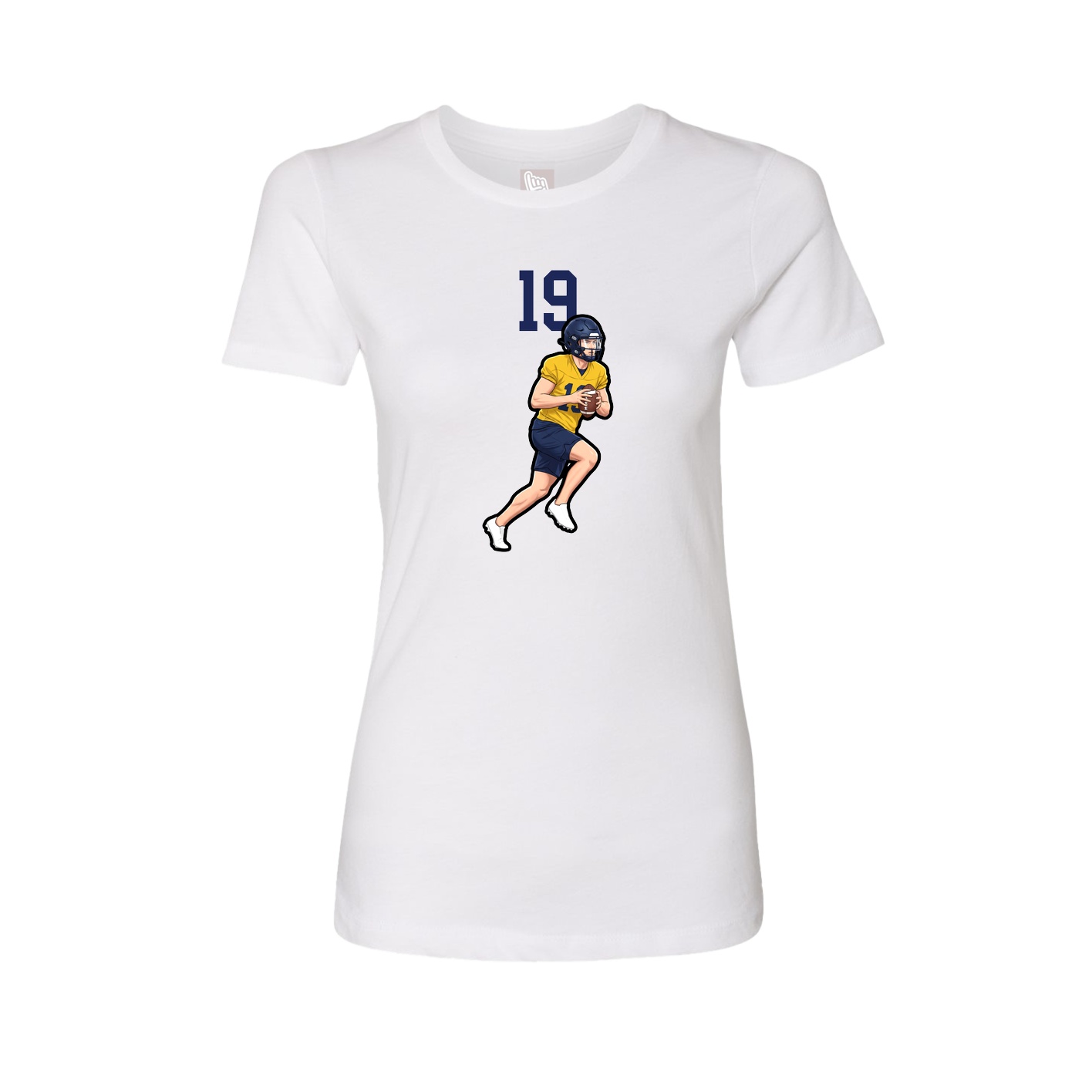 Fitted Women's Tee — Number Top in White