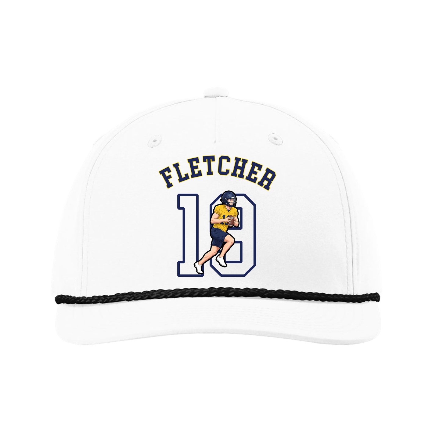 Five-Panel Classic Rope Cap — Shirsey Arch in White