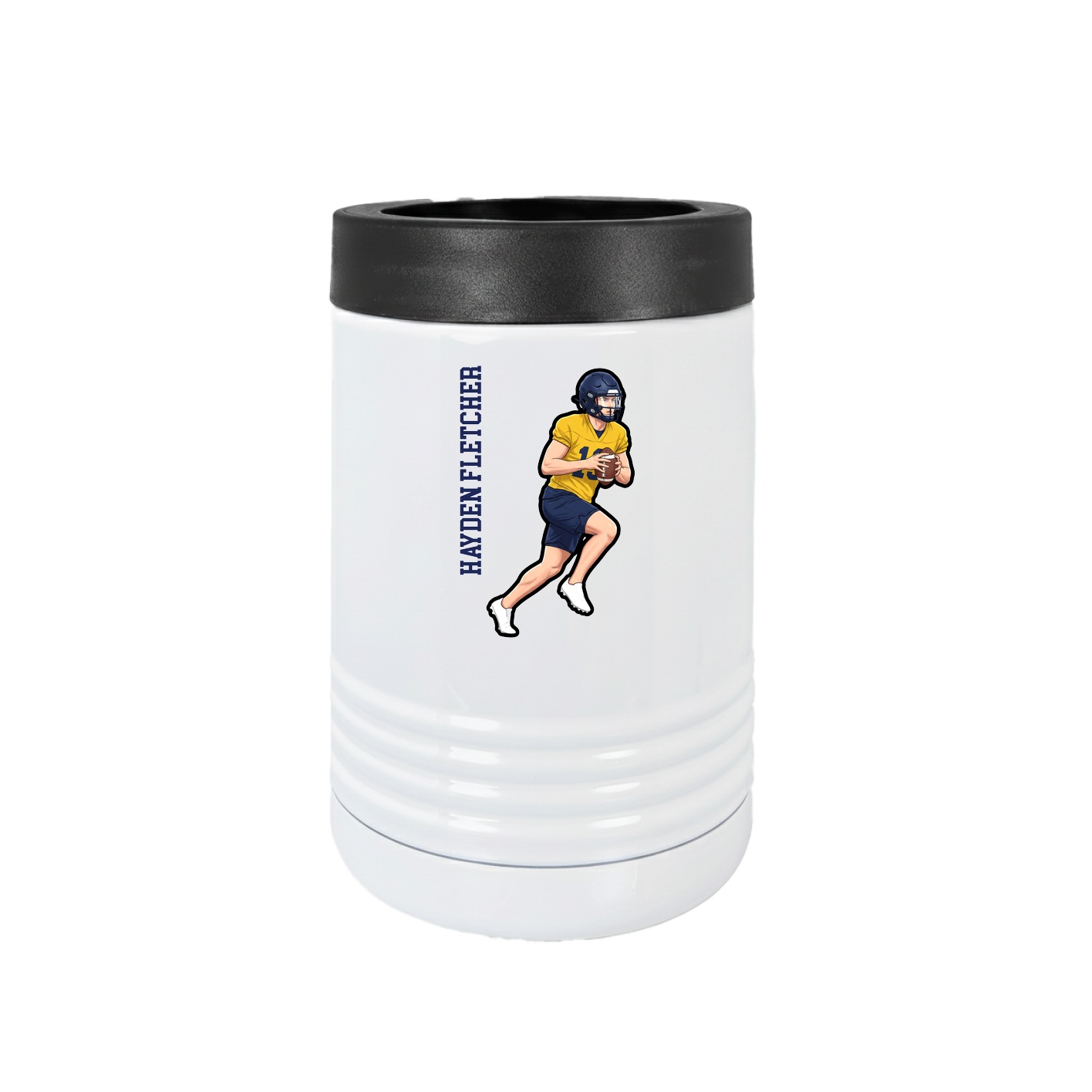 Beverage Holder — Name Vertical in White