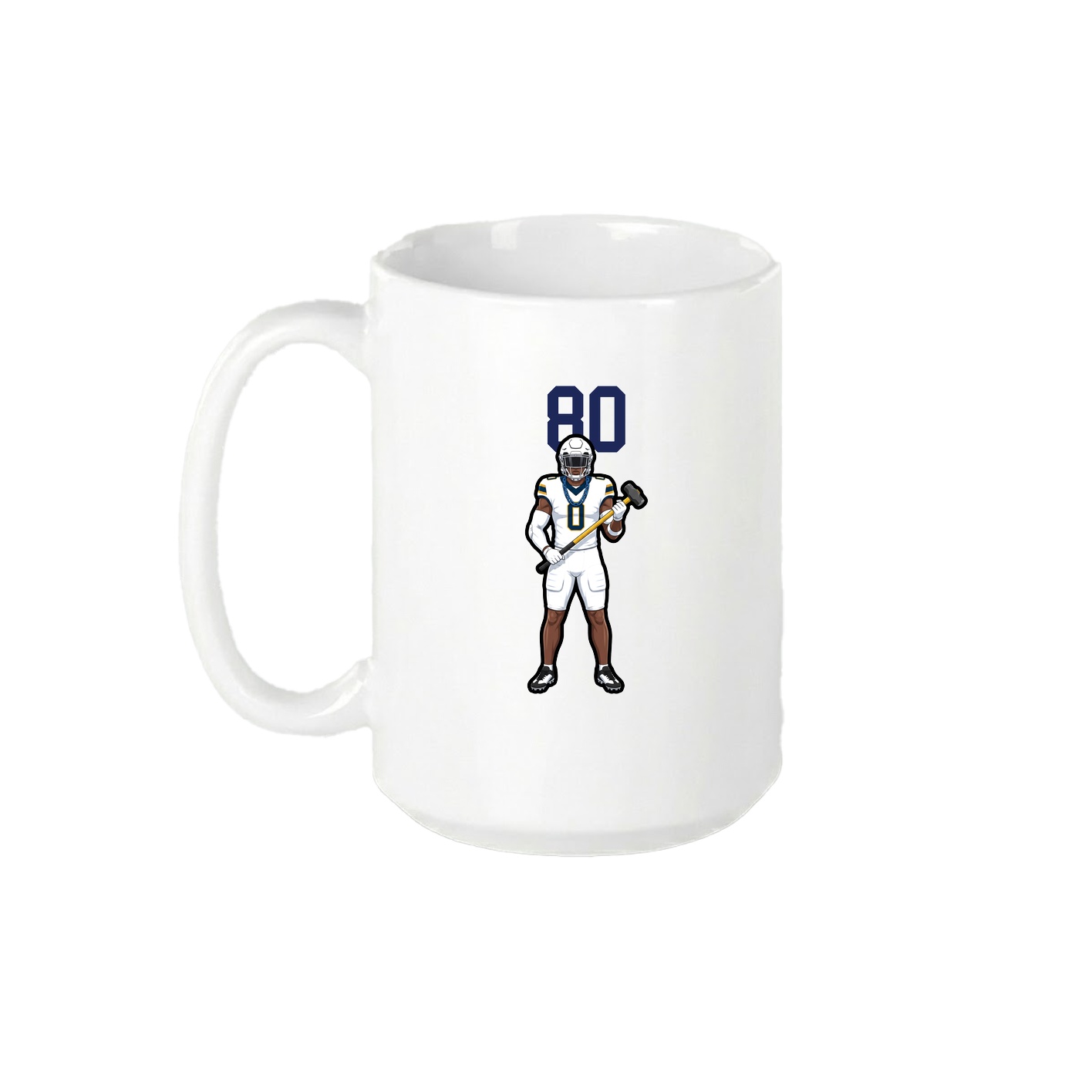 15oz Coffee Mug — Number Top in White