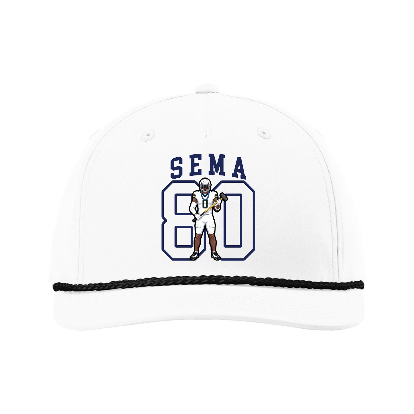 Five-Panel Classic Rope Cap — Shirsey in White