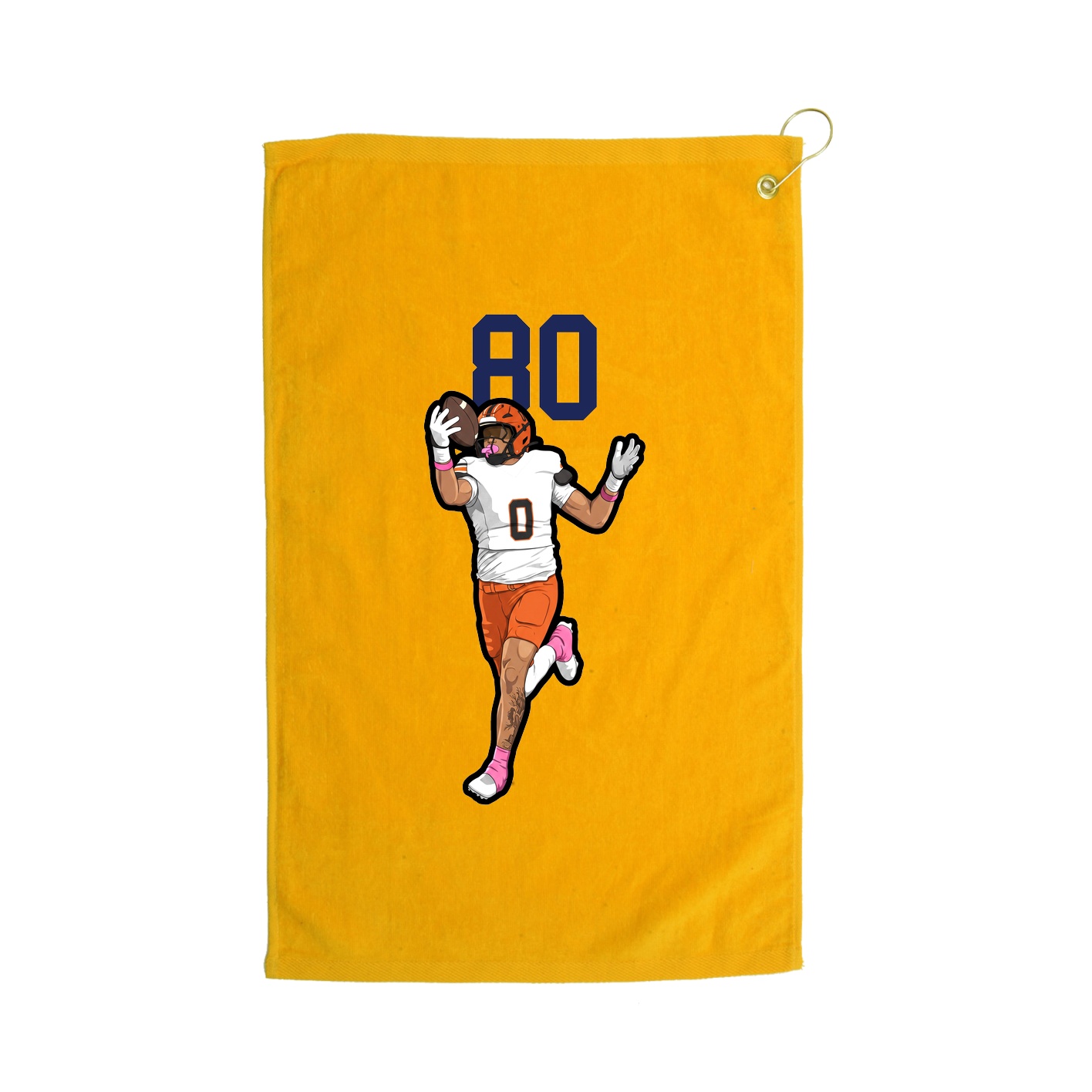 Golf Towel — Number Top in Gold