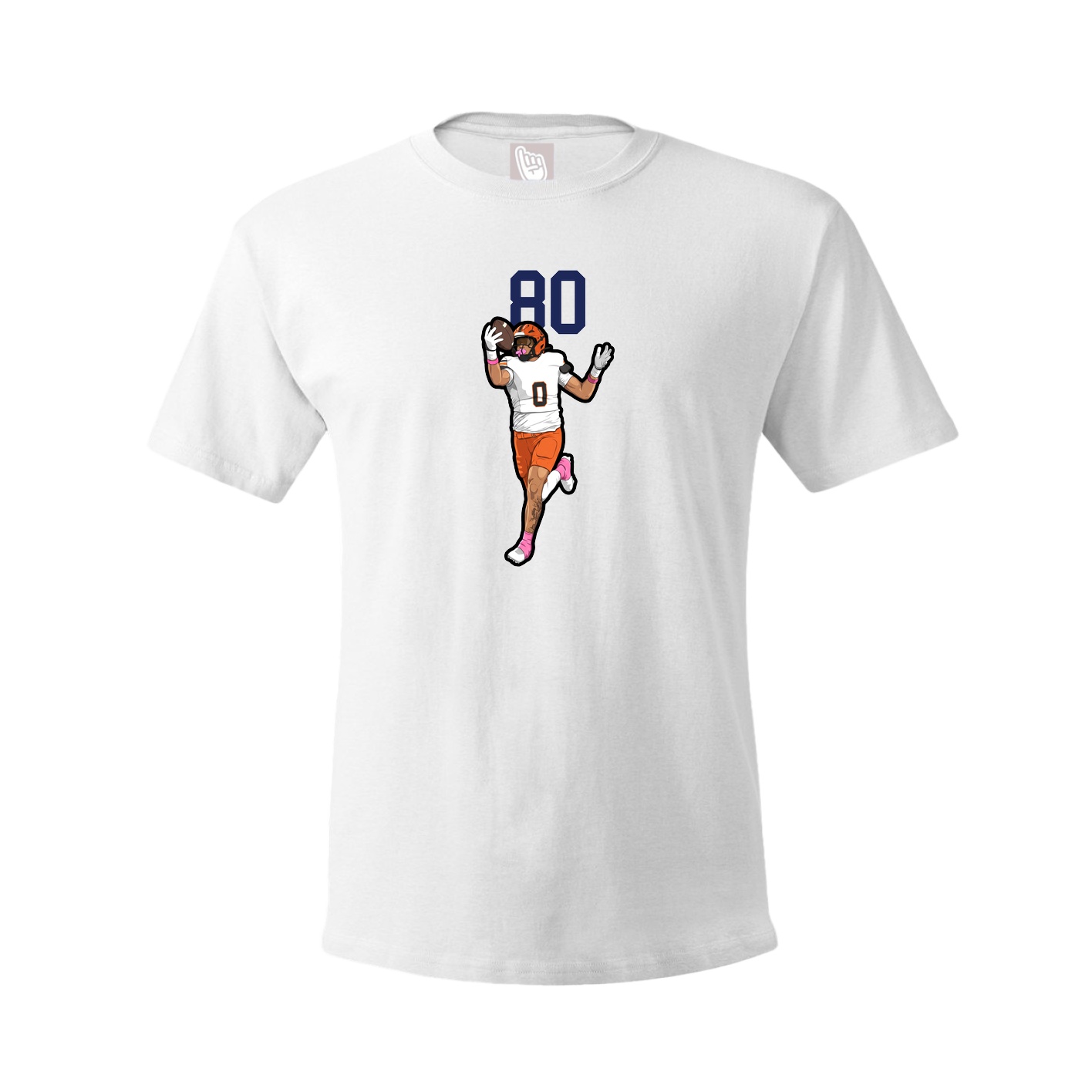 Youth Tee — Number Top in White