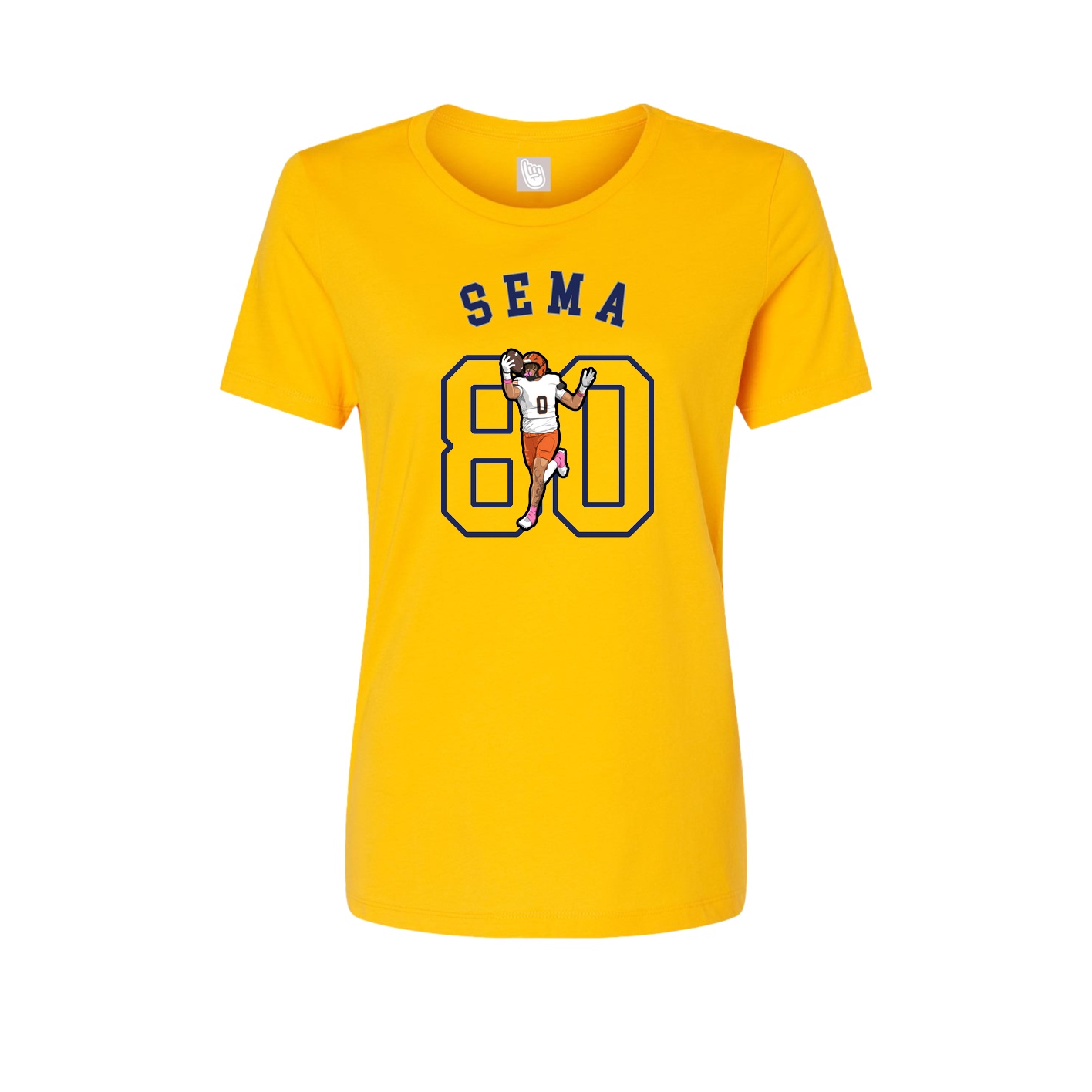 Fitted Women's Tee — Shirsey Arch in Gold
