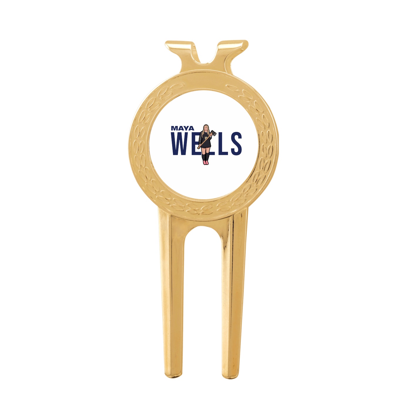 Divot Tool with Ball Marker — Player Name in Classic