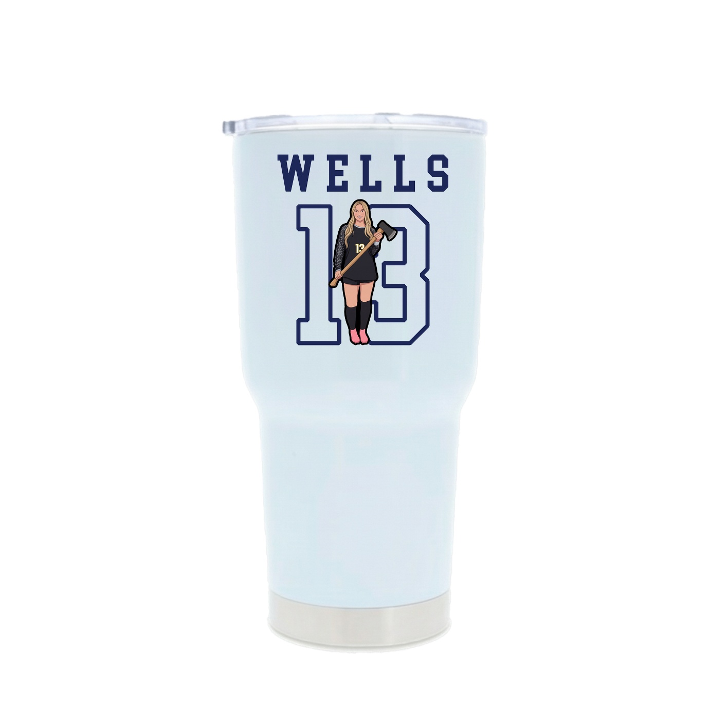 30oz Stainless Steel Tumbler — Shirsey in White