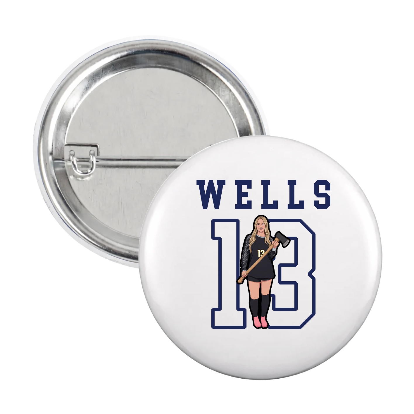Game Day Button — Shirsey in White