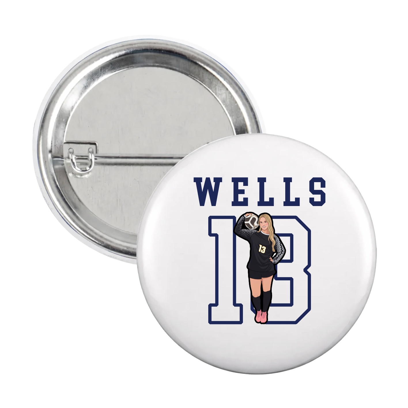 Game Day Button — Shirsey in White