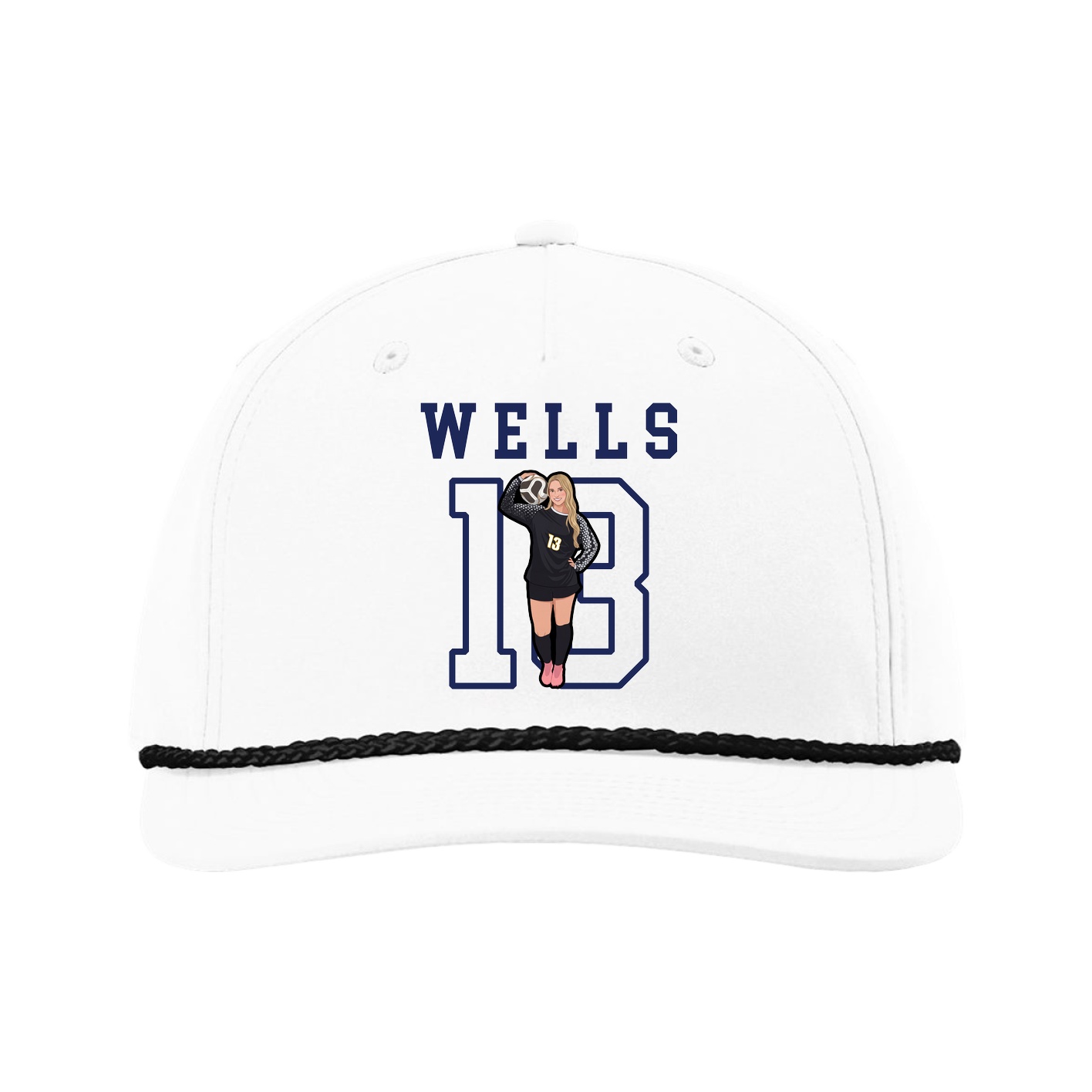 Five-Panel Classic Rope Cap — Shirsey in White