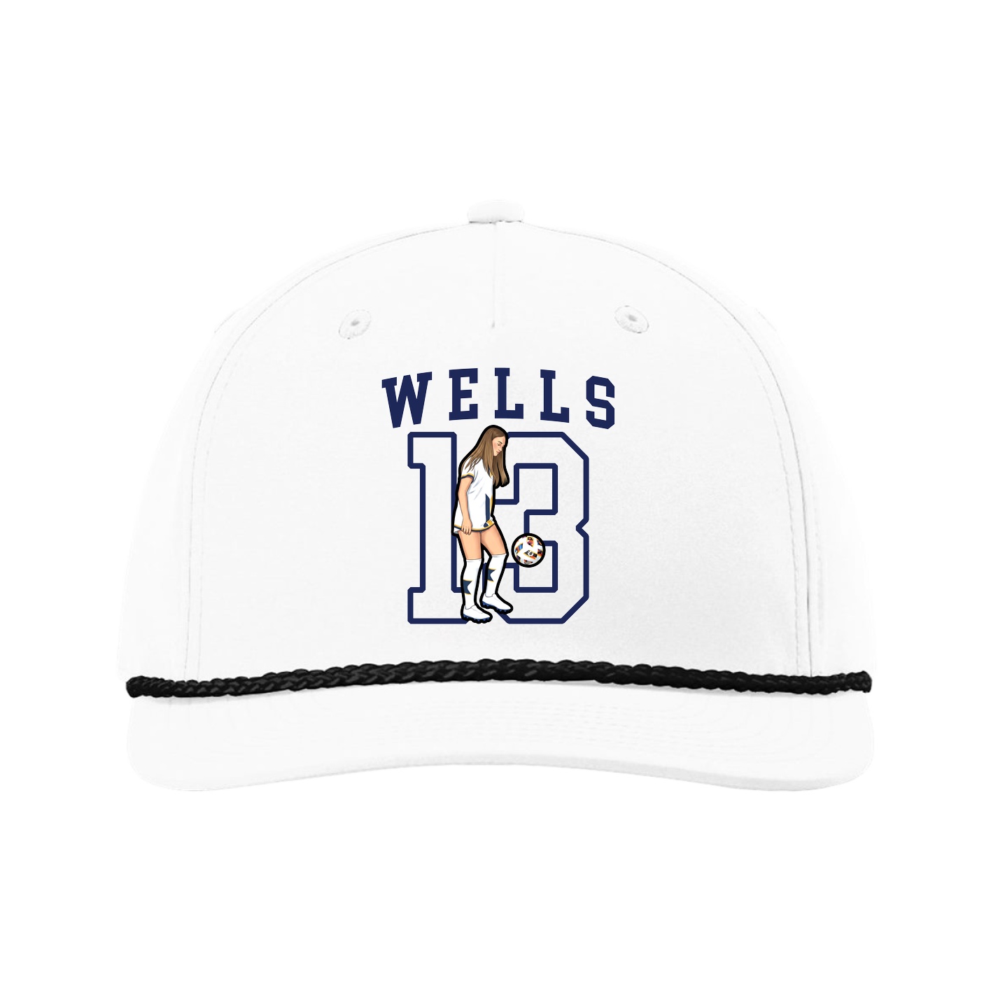 Five-Panel Classic Rope Cap — Shirsey in White