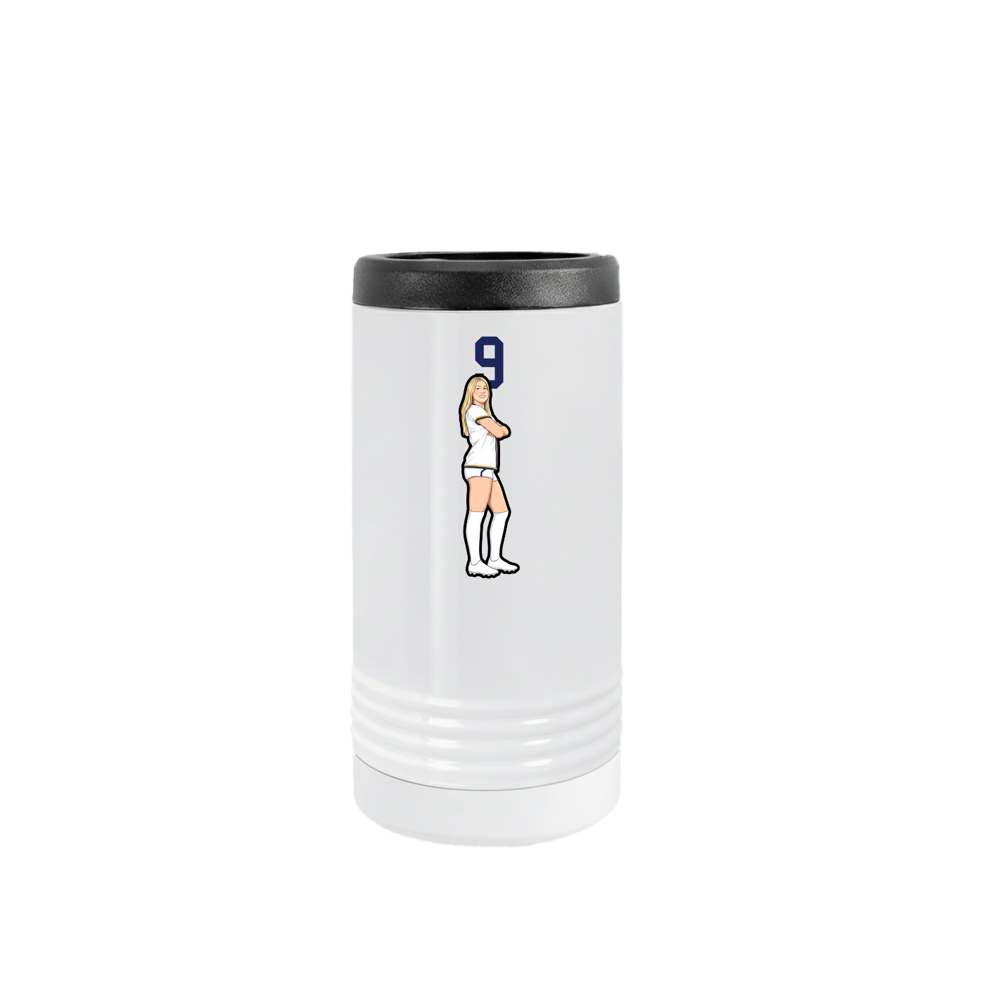 Slim Beverage Holder — Number Top in White