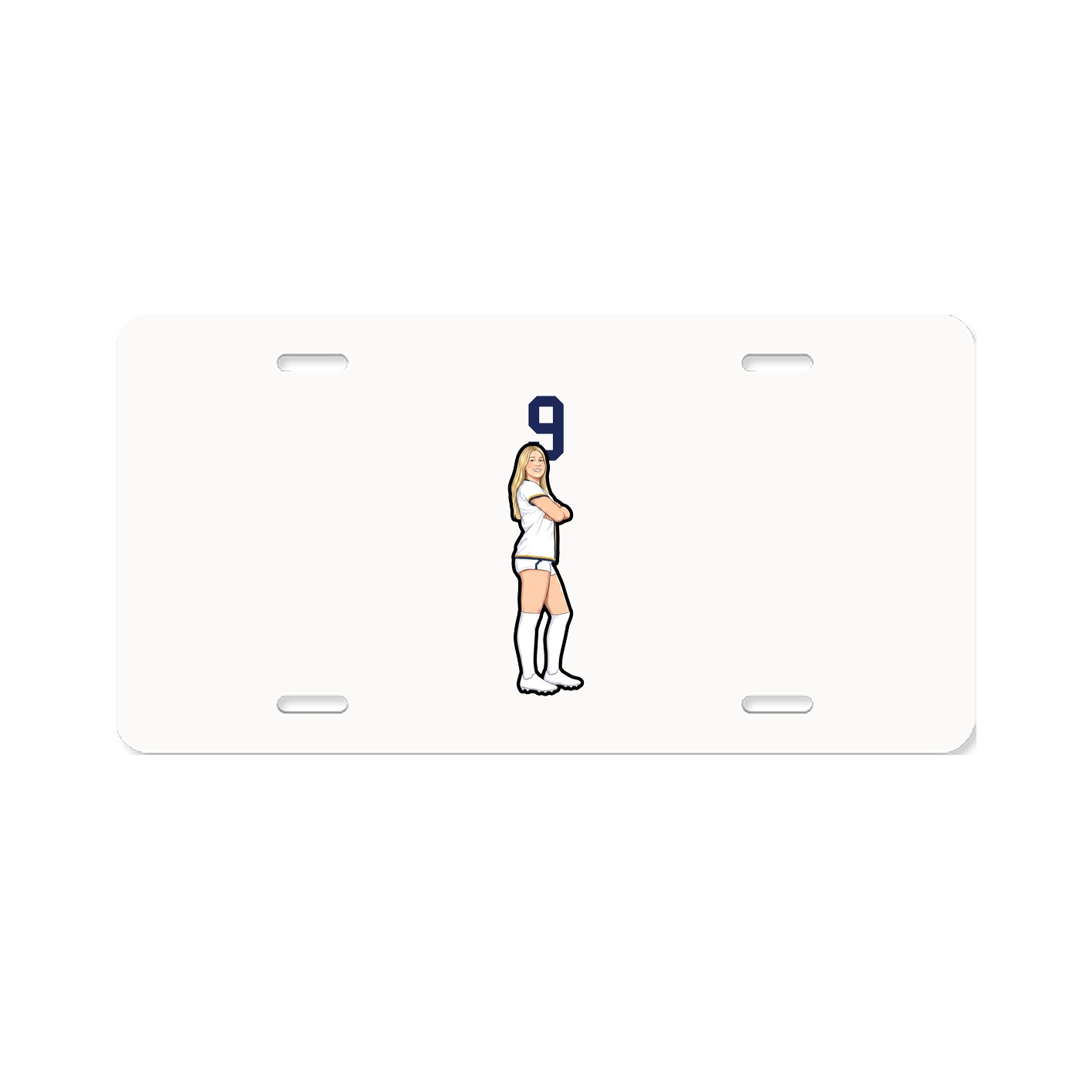 License Plate — Number Top in Classic