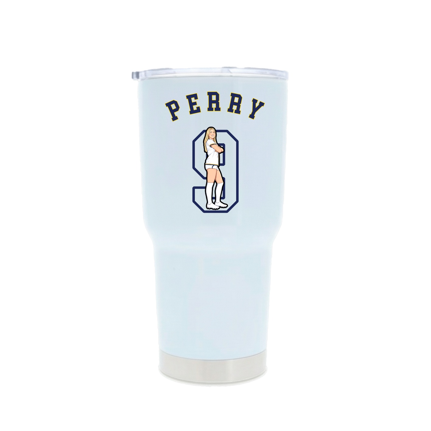 30oz Stainless Steel Tumbler — Shirsey Arch in White