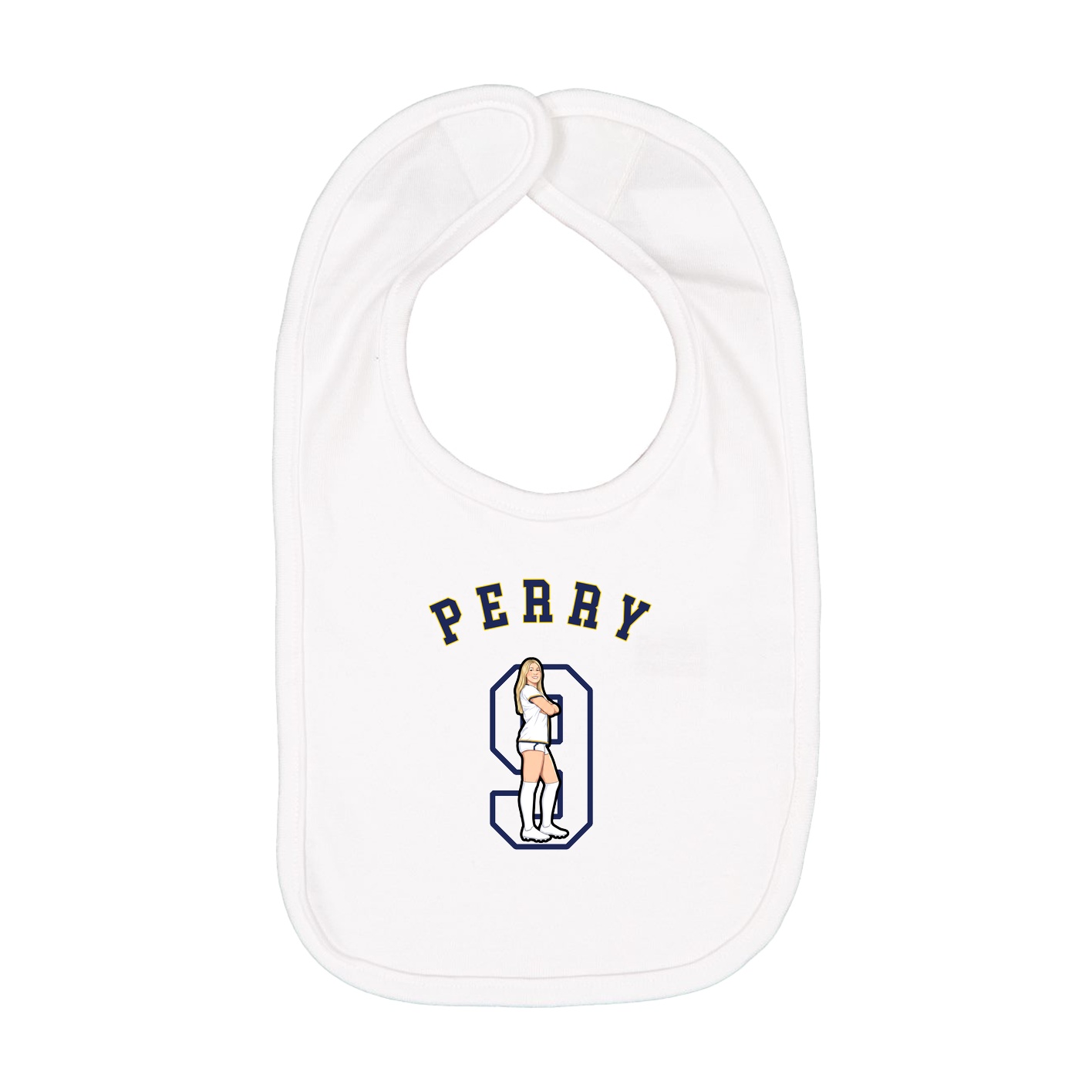 Infant Bib — Shirsey Arch in White