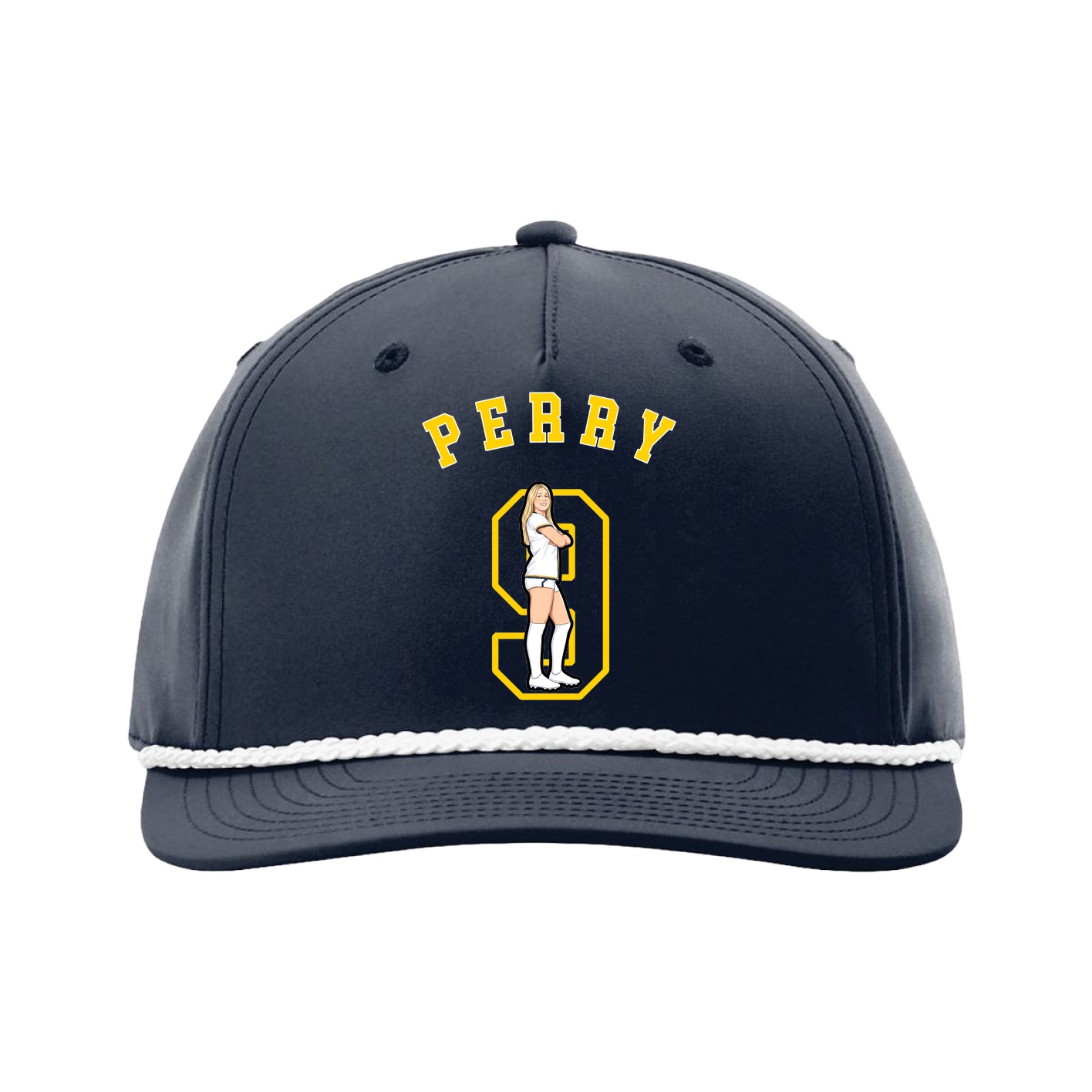 Five-Panel Classic Rope Cap — Shirsey Arch in Navy