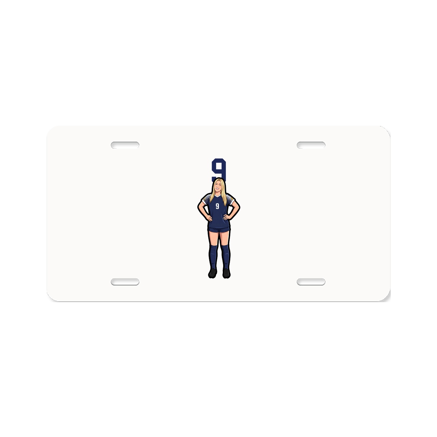 License Plate — Number Top in Classic