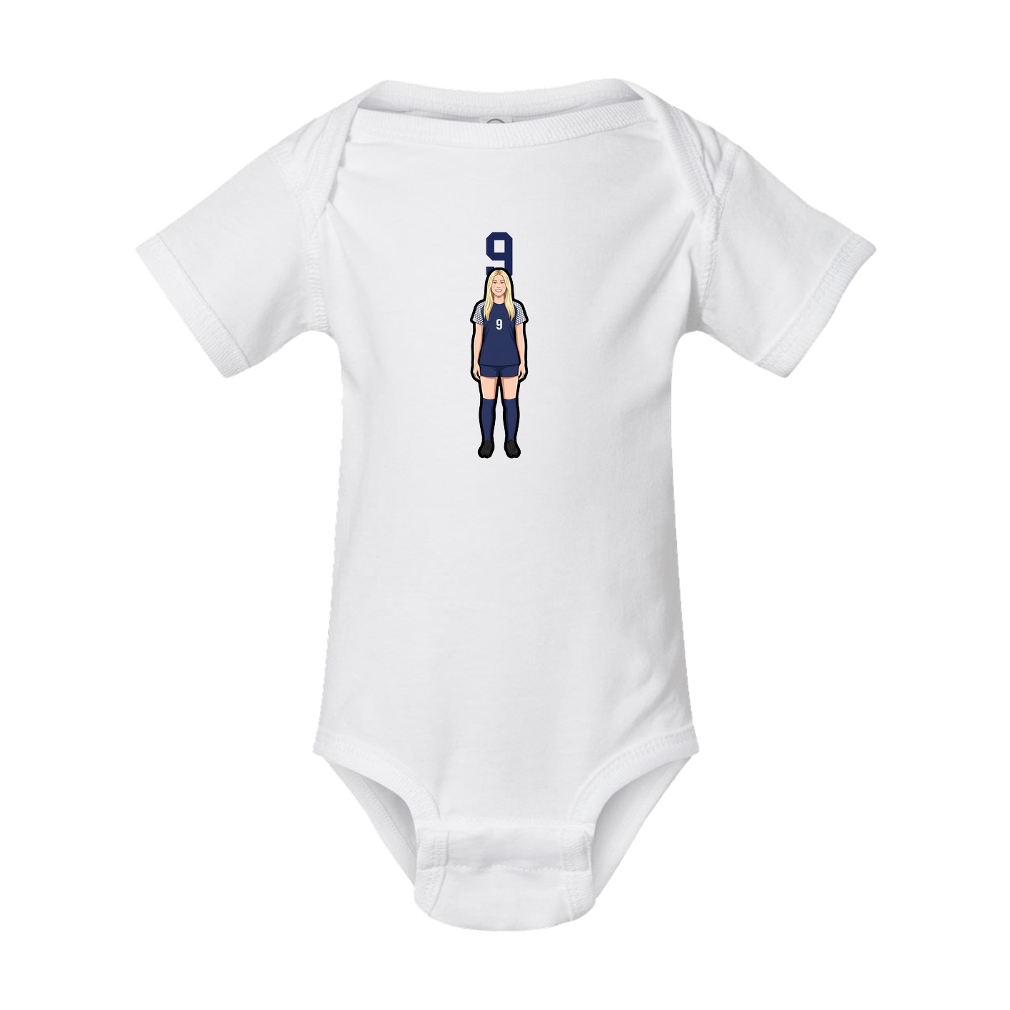 Baby Onesie — Number Top in White