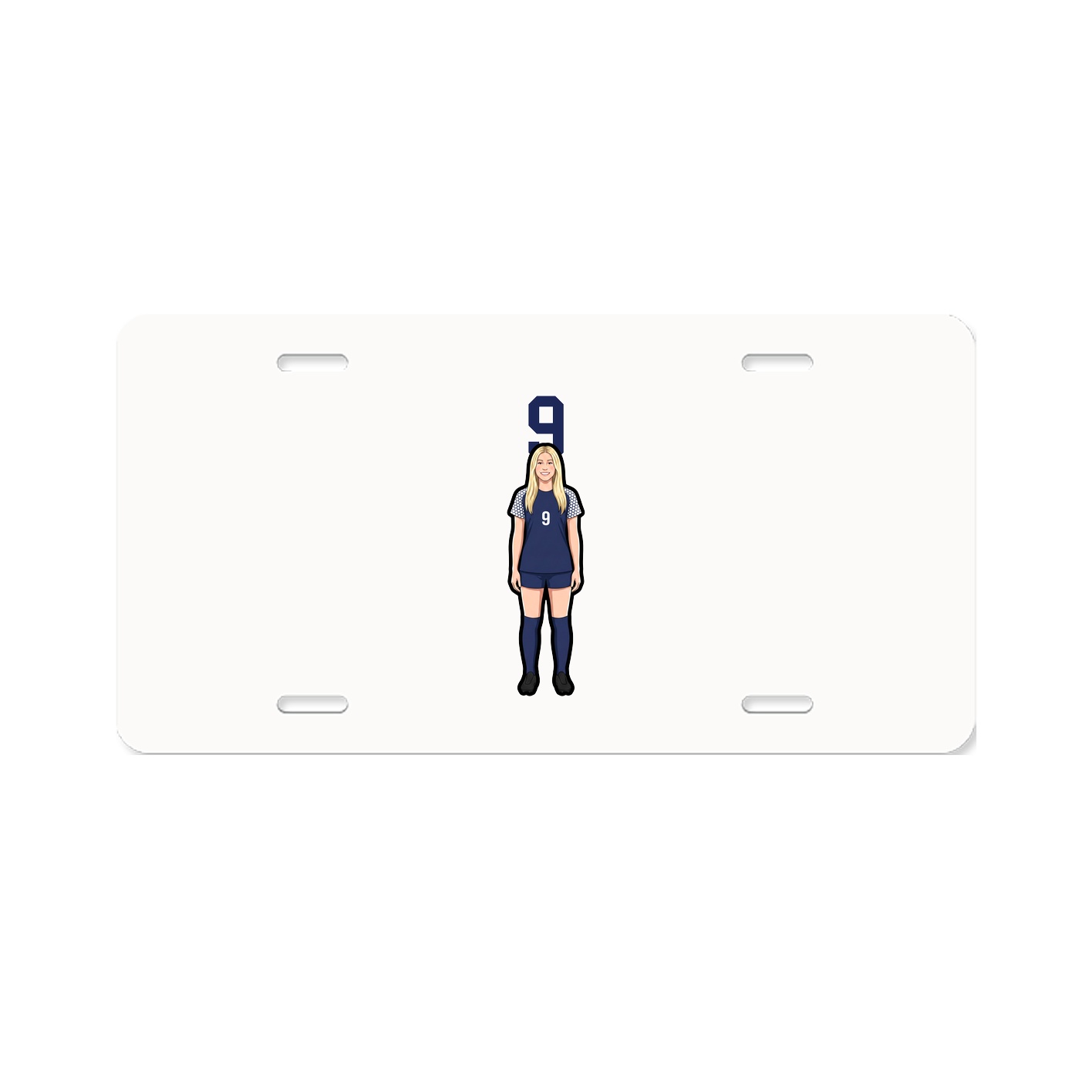 License Plate — Number Top in Classic