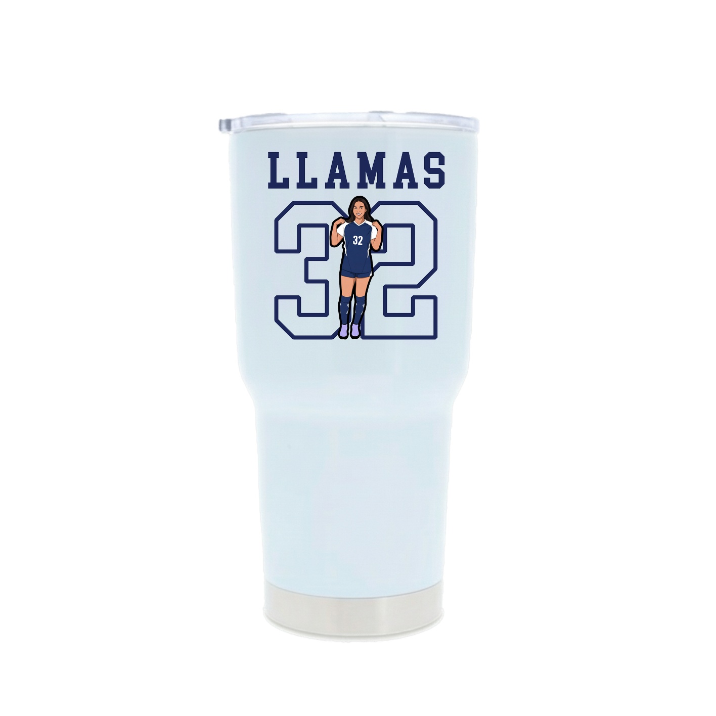 30oz Stainless Steel Tumbler — Shirsey in White
