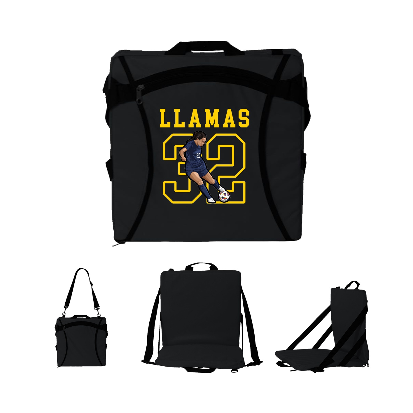 Folding Stadium Seat — Shirsey in Black