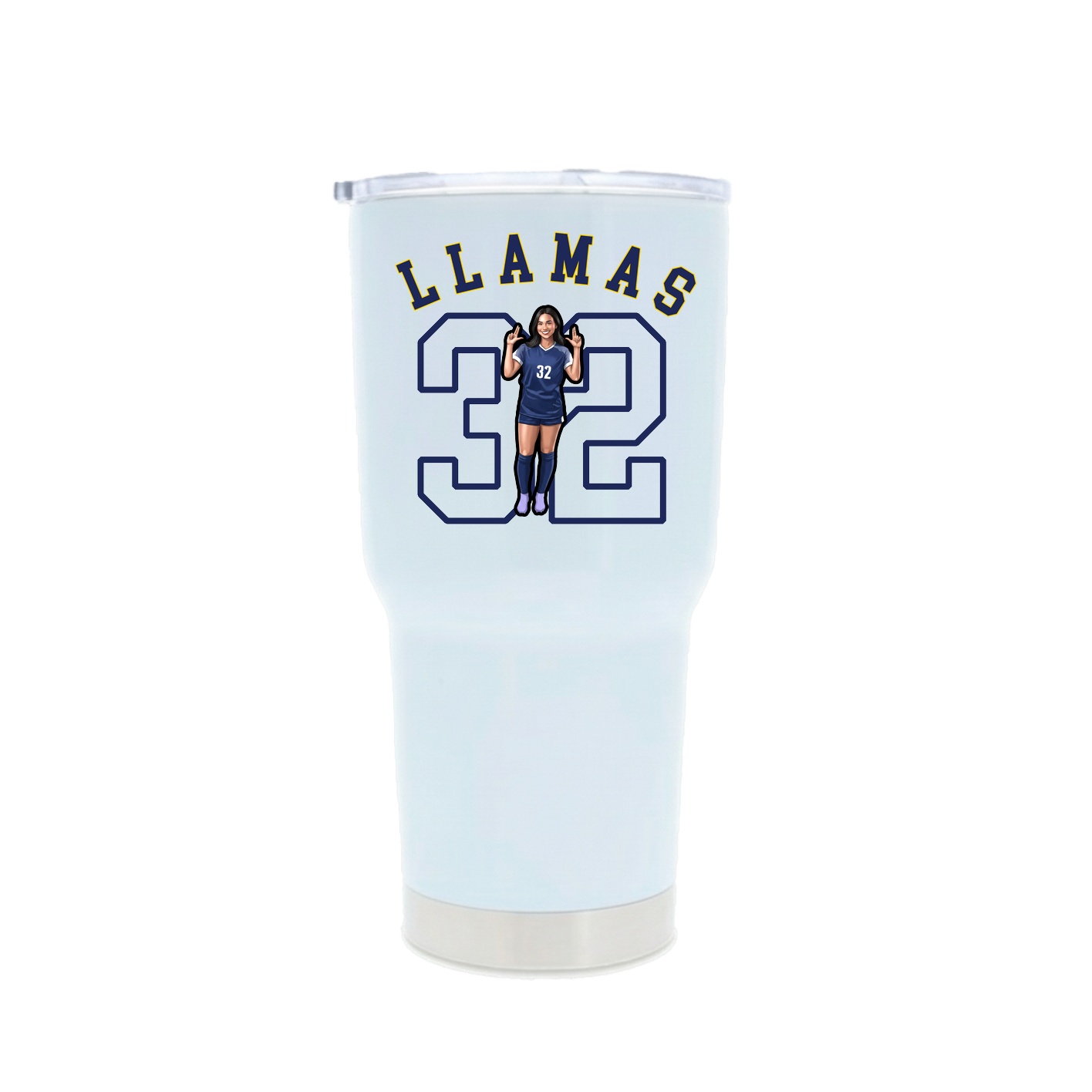 30oz Stainless Steel Tumbler — Shirsey Arch in White