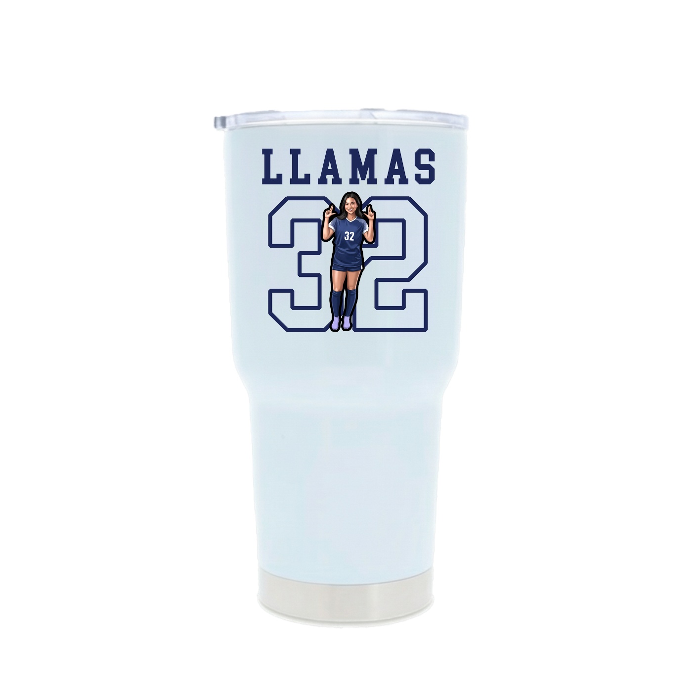 30oz Stainless Steel Tumbler — Shirsey in White