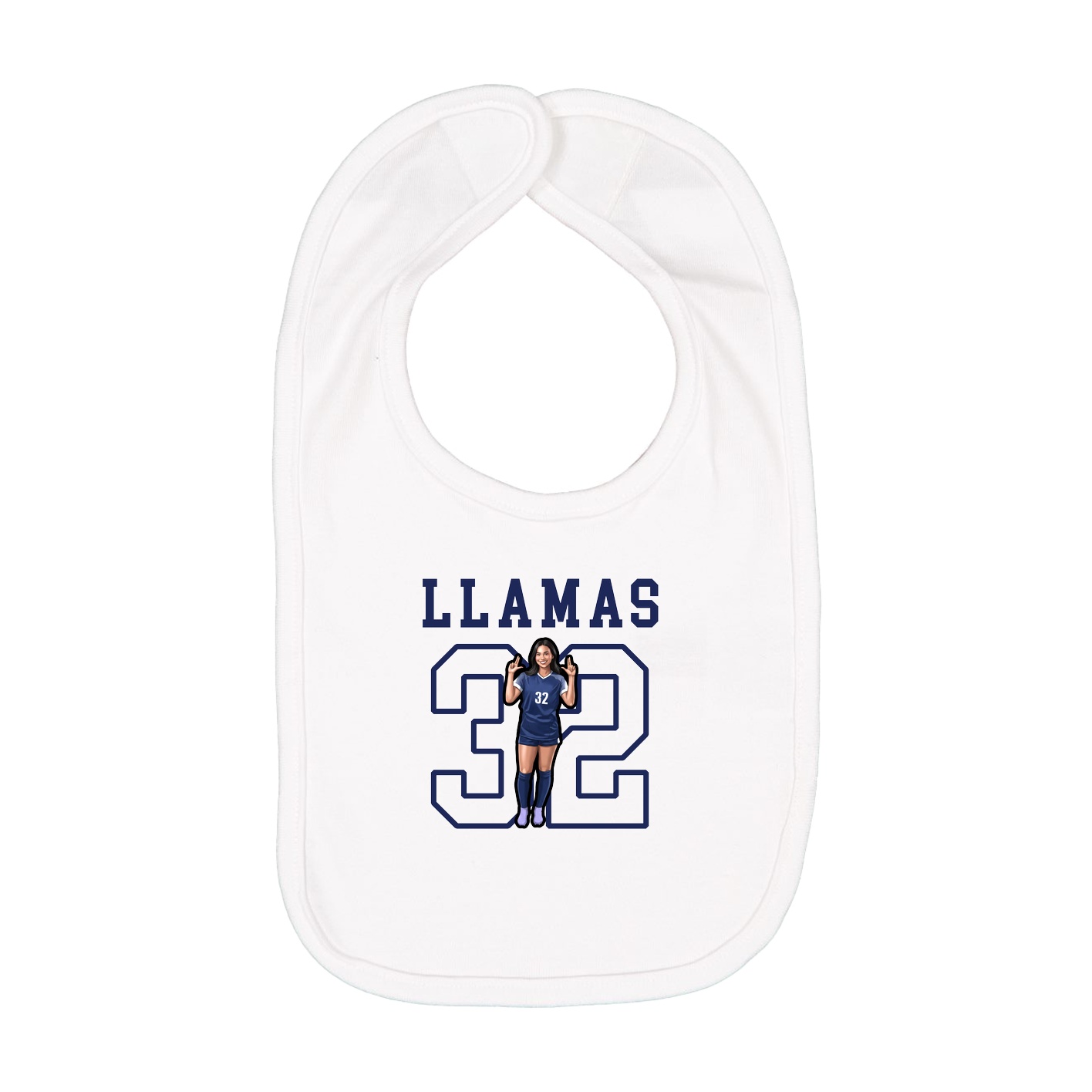 Infant Bib — Shirsey in White