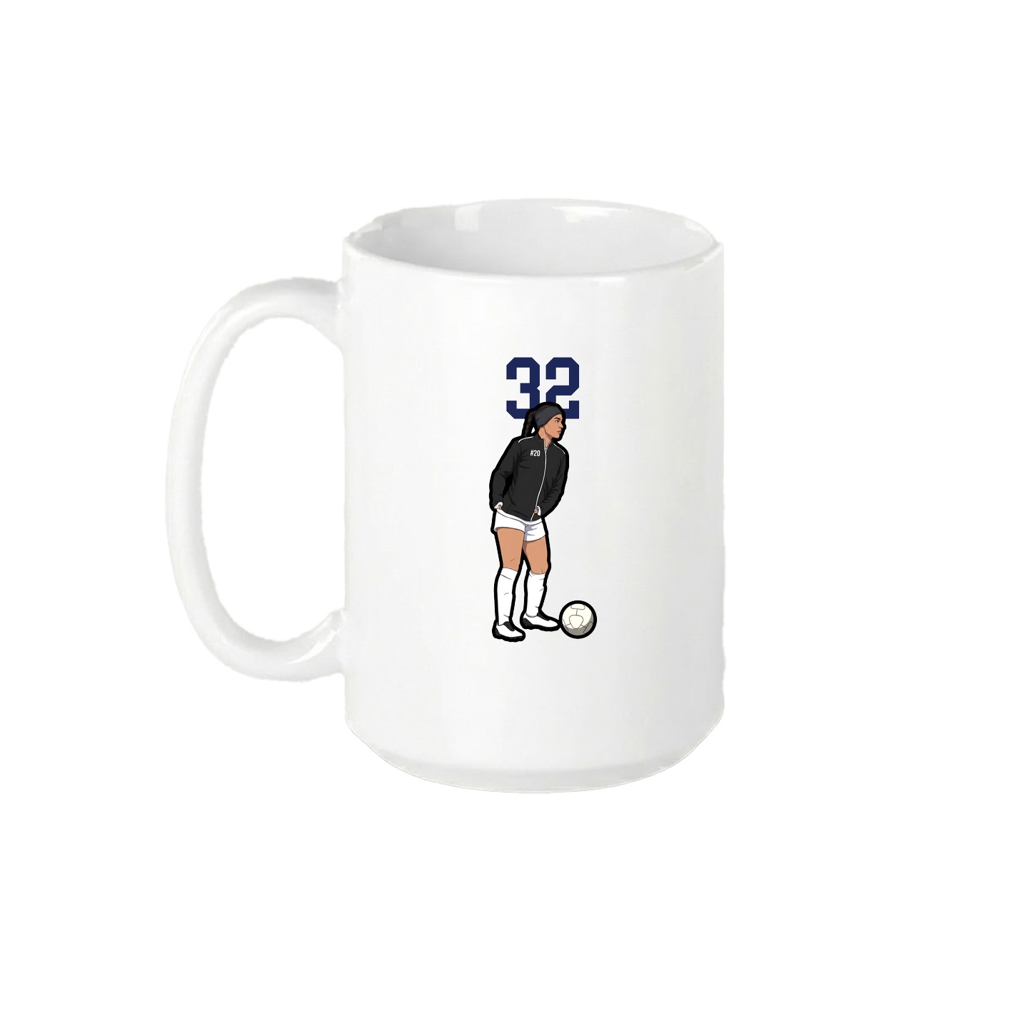 15oz Coffee Mug — Number Top in White