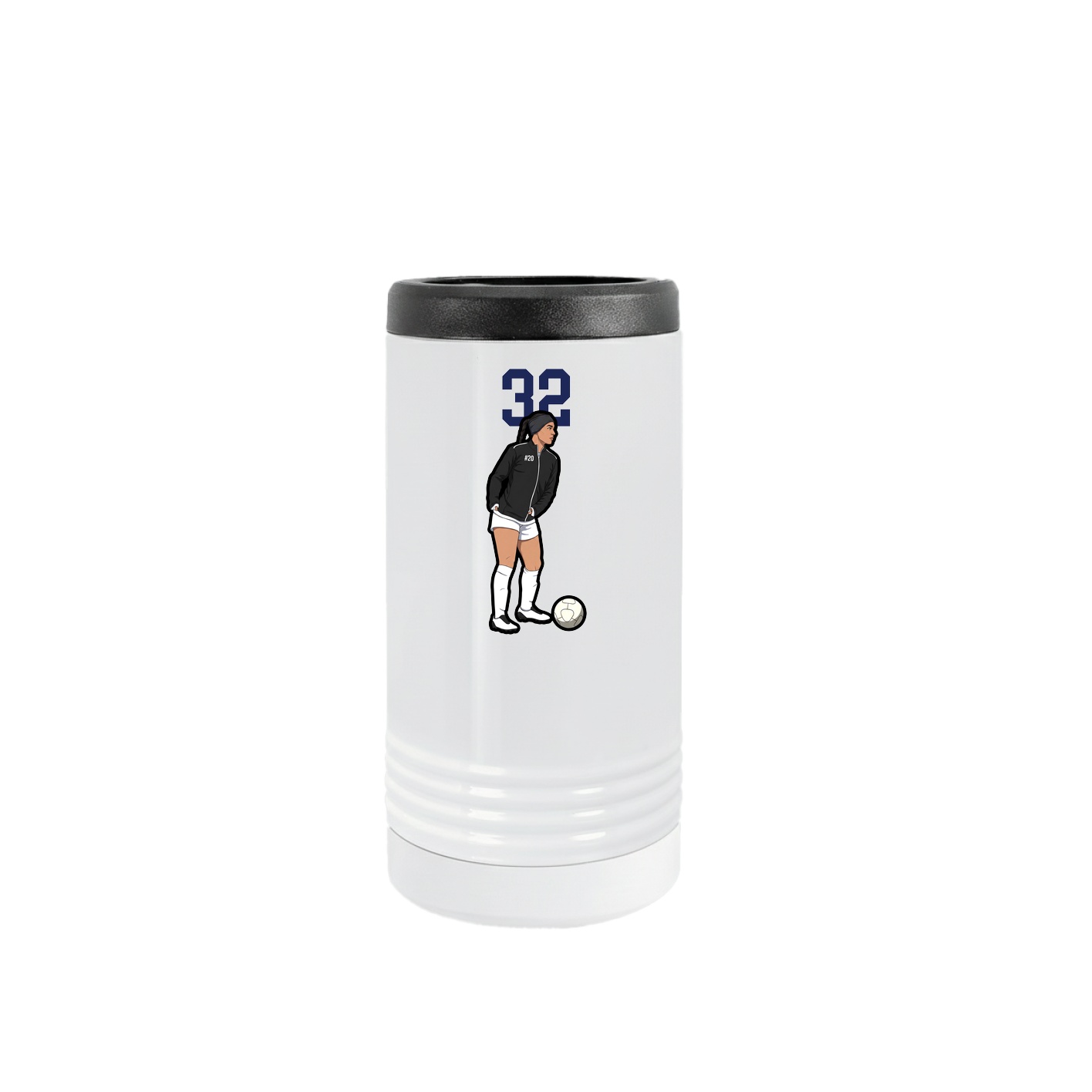 Slim Beverage Holder — Number Top in White