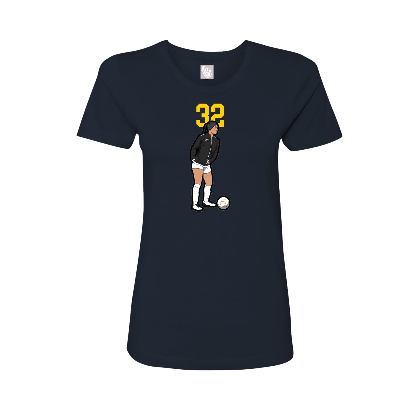 Womens Tee — Number Top in Navy