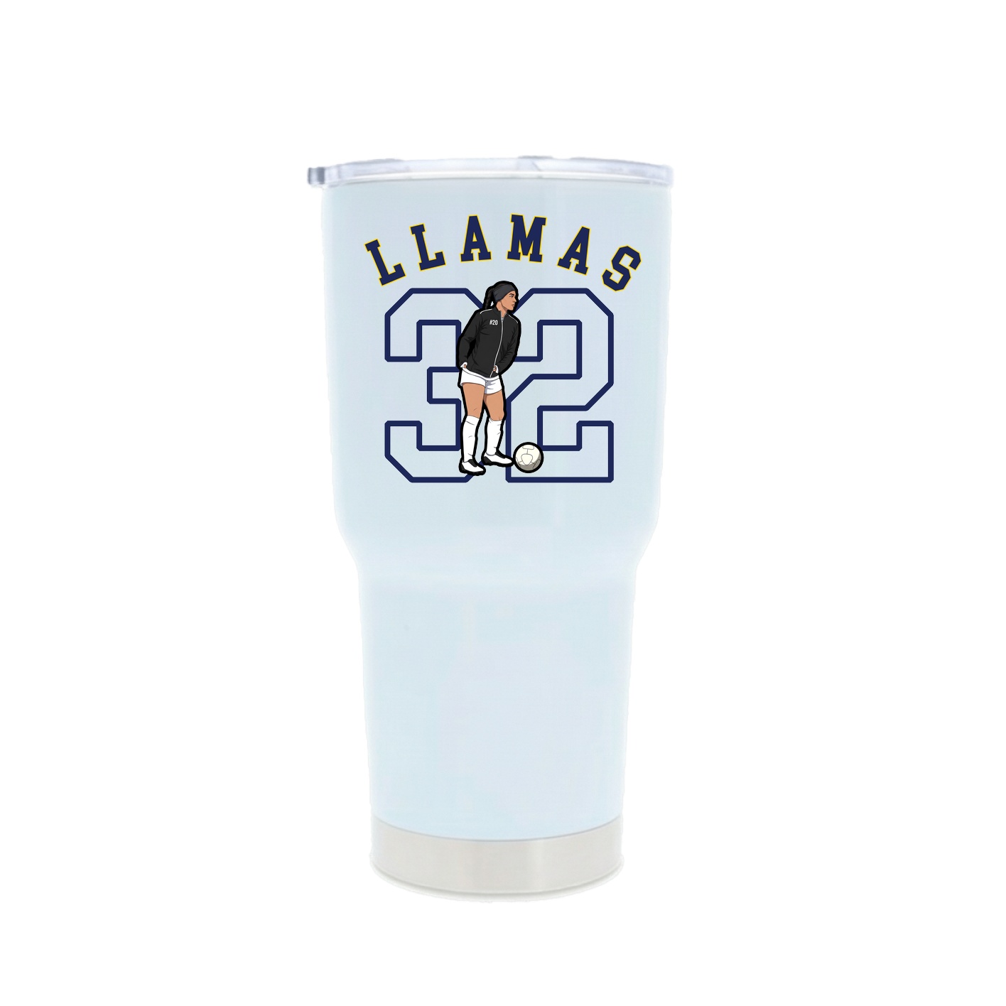 30oz Stainless Steel Tumbler — Shirsey Arch in White