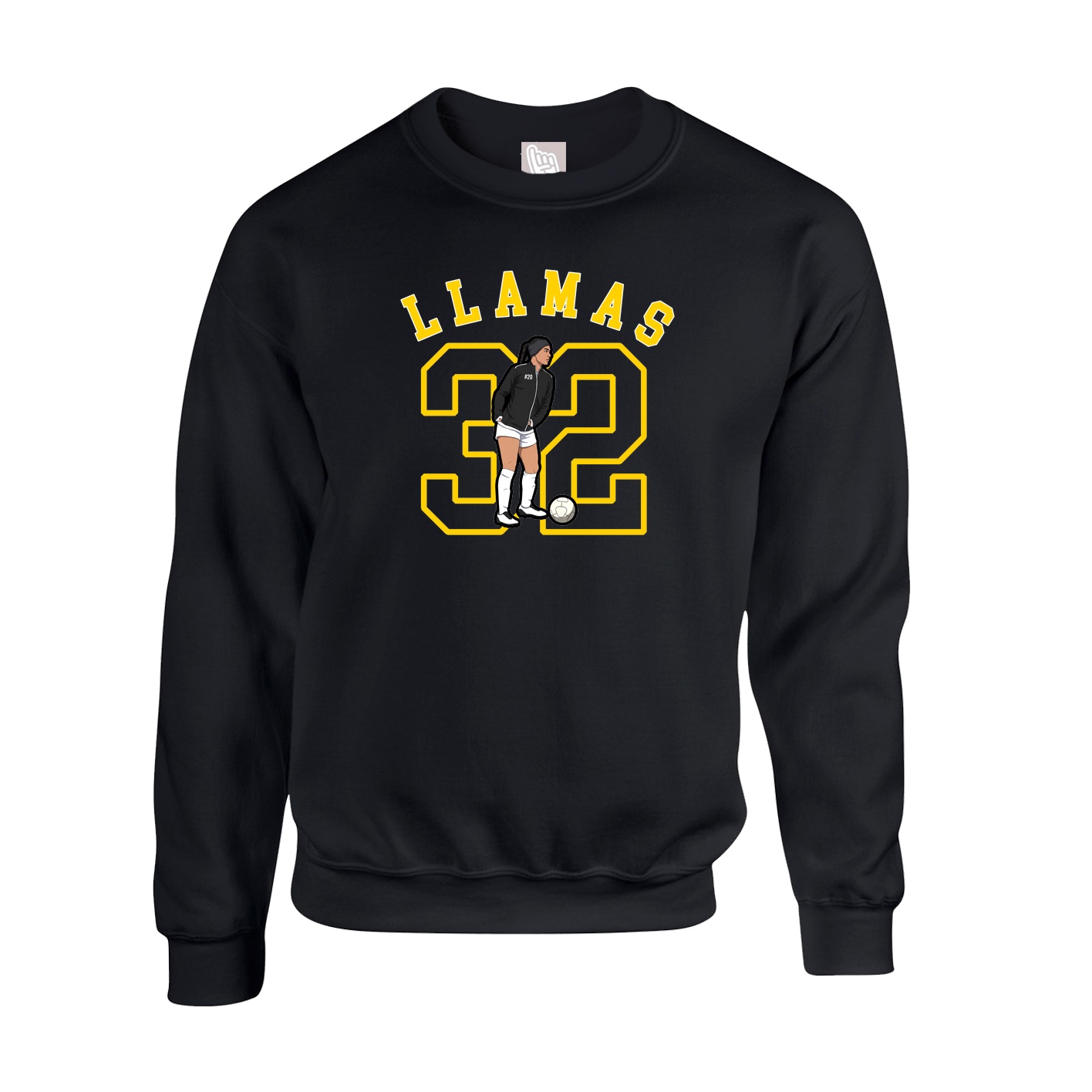 Fleece Crew — Shirsey Arch in Black