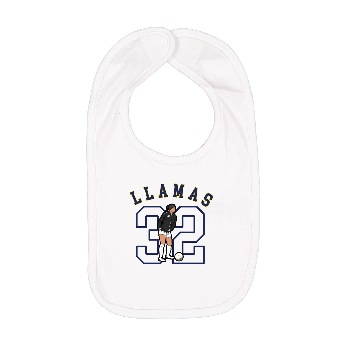 Infant Bib — Shirsey Arch in White