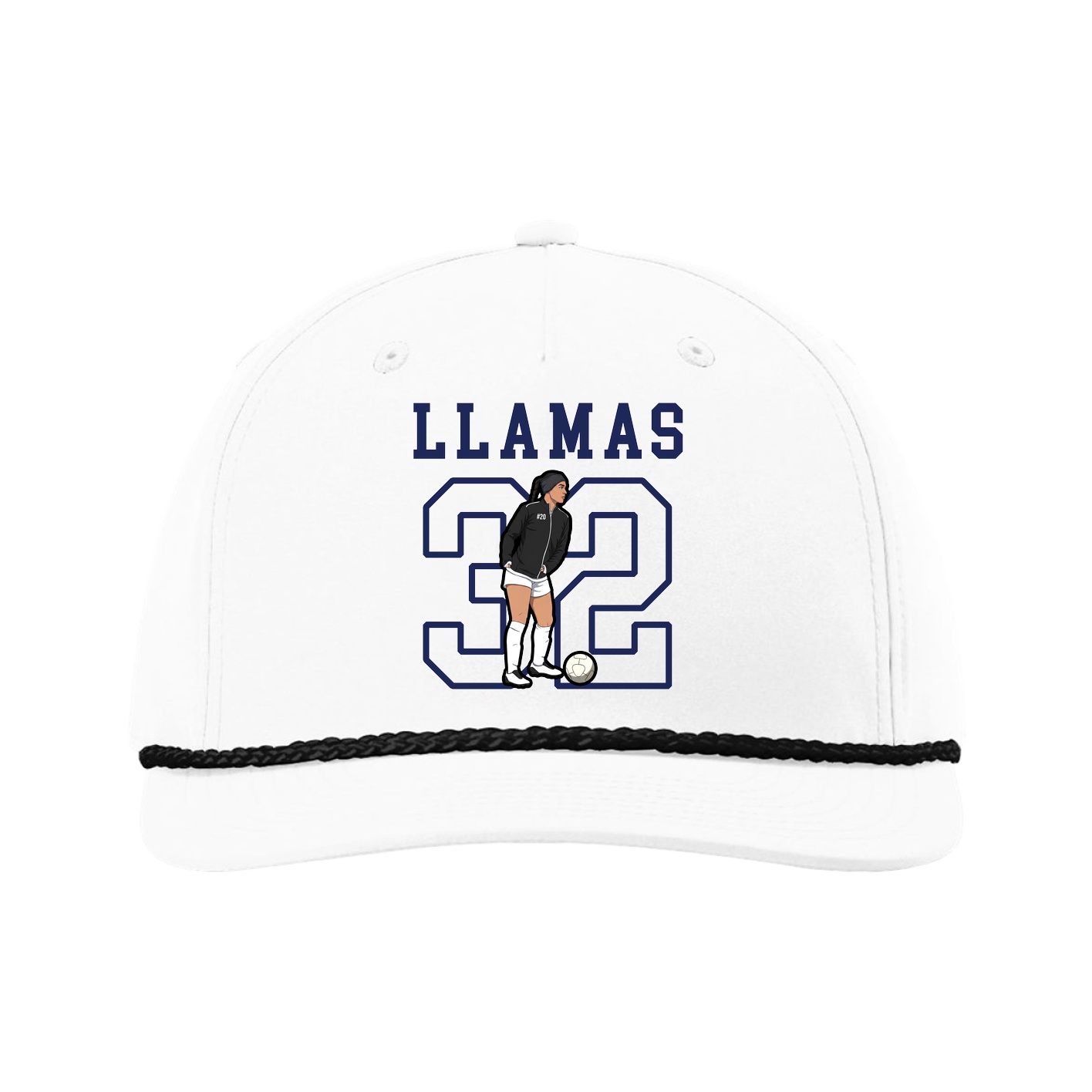 Five-Panel Classic Rope Cap — Shirsey in White